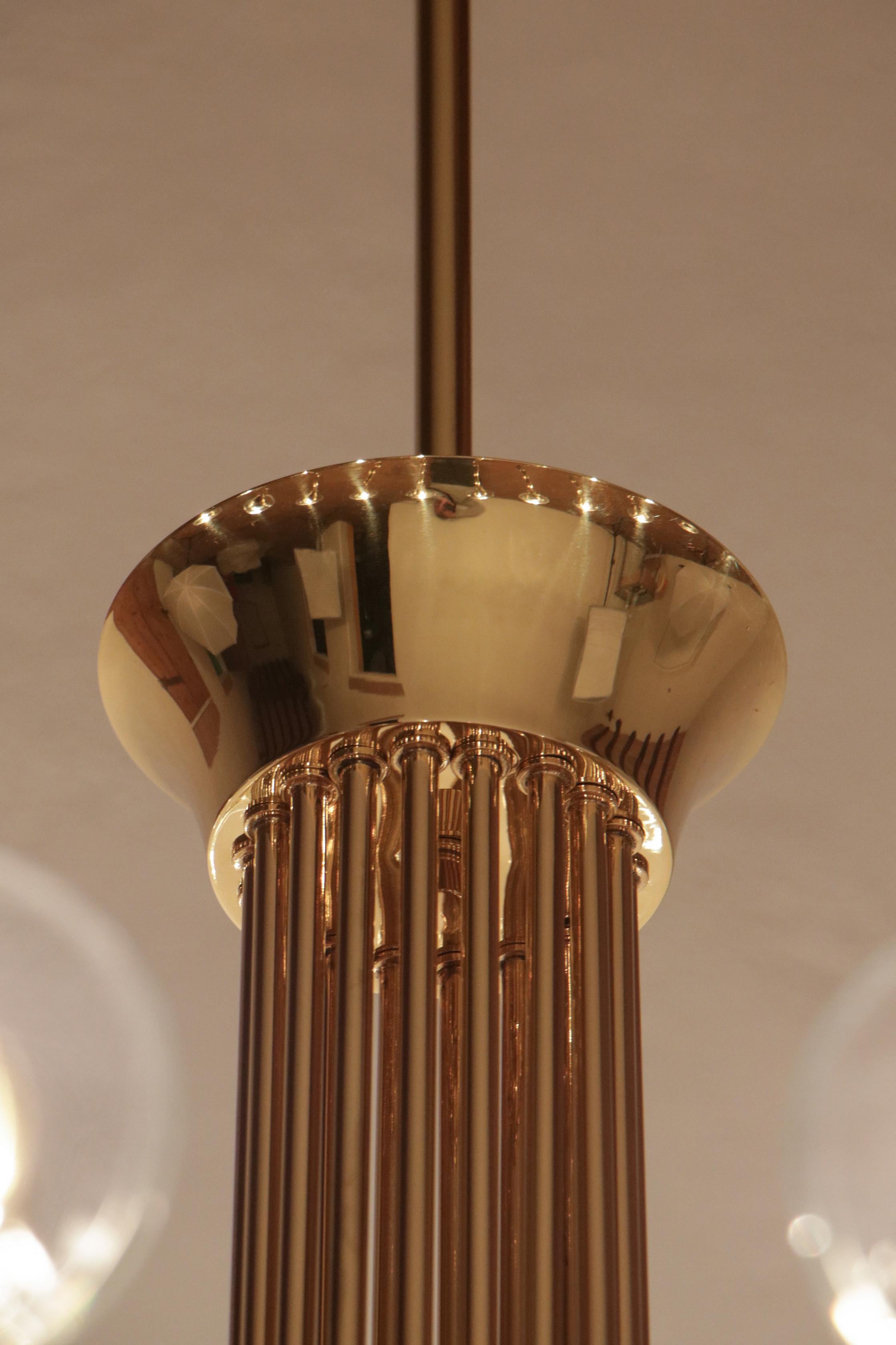 Italian Mid Century 18 lights chandelier by Angelo Lelii for Arredoluce In Good Condition For Sale In Traversetolo, IT