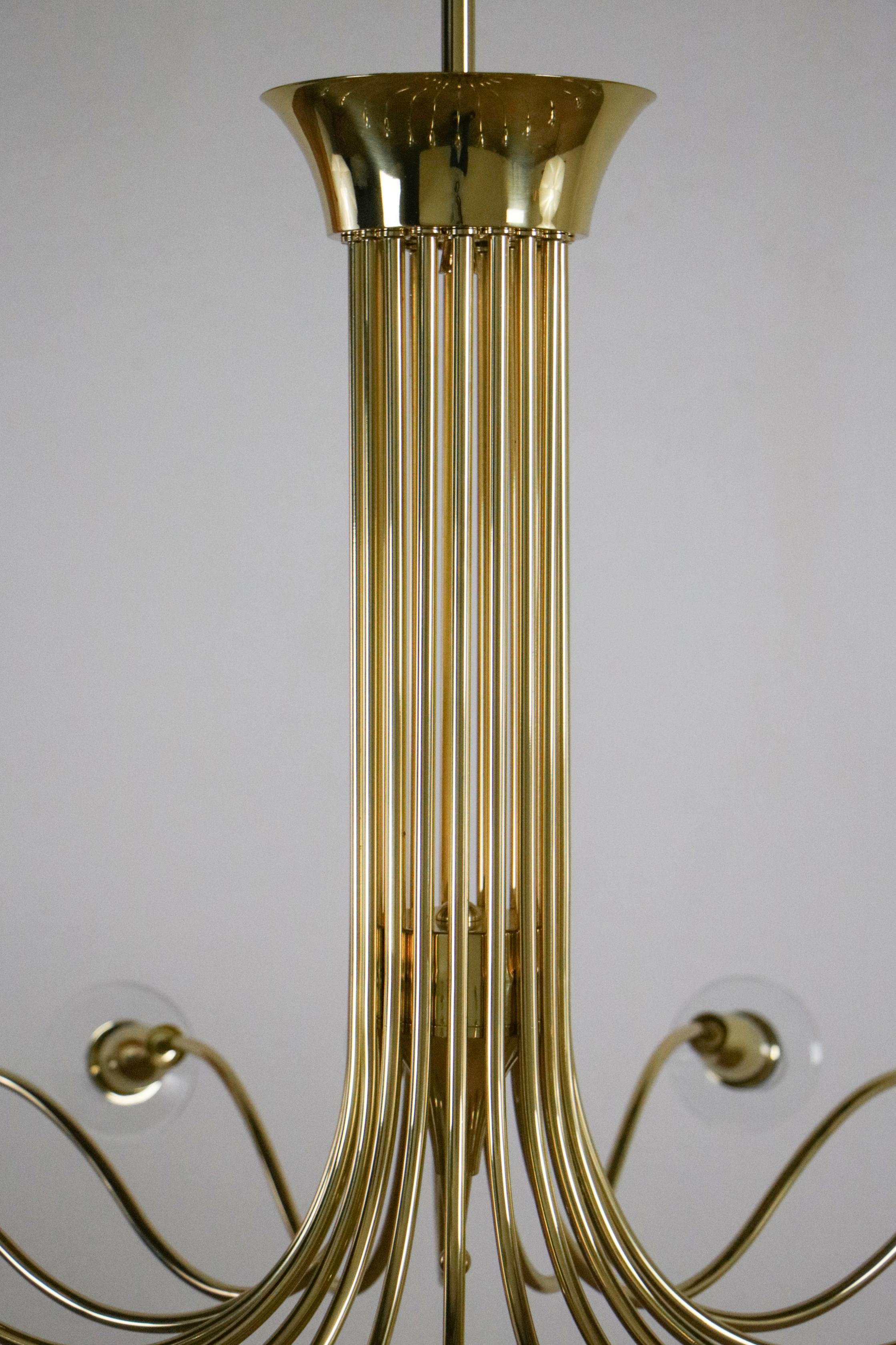 Italian Mid Century 18 lights chandelier by Angelo Lelii for Arredoluce For Sale 1