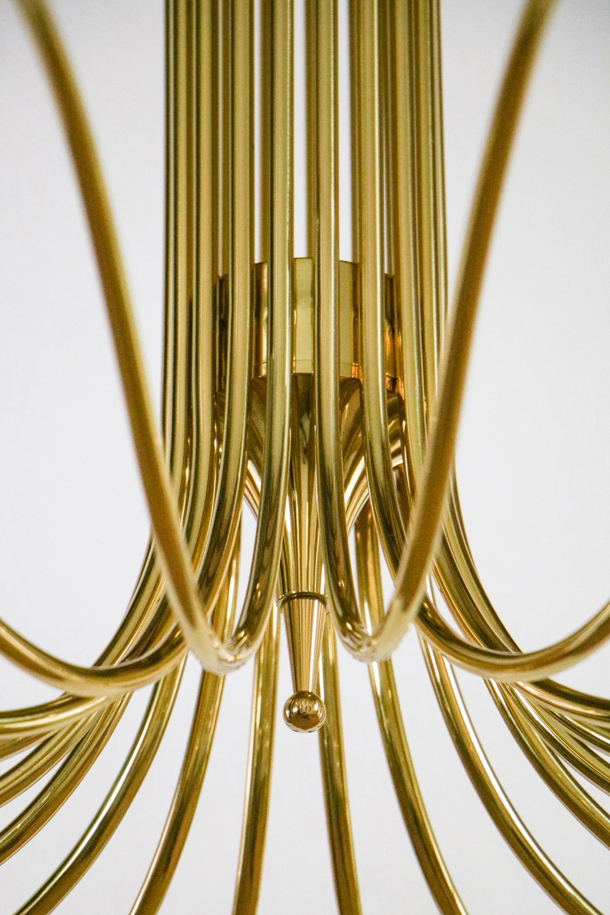 Italian Mid Century 18 lights chandelier by Angelo Lelii for Arredoluce For Sale 2