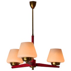 Italian Mid-Century 3-Light Chandelier, 1950s