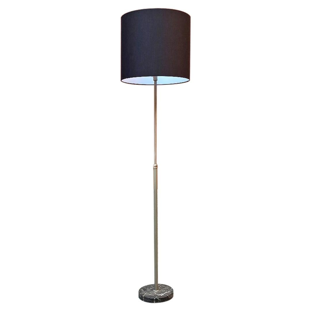 Italian Mid-Century Adjustable Floor Lamp with Marquinia Marble Base, 1960s