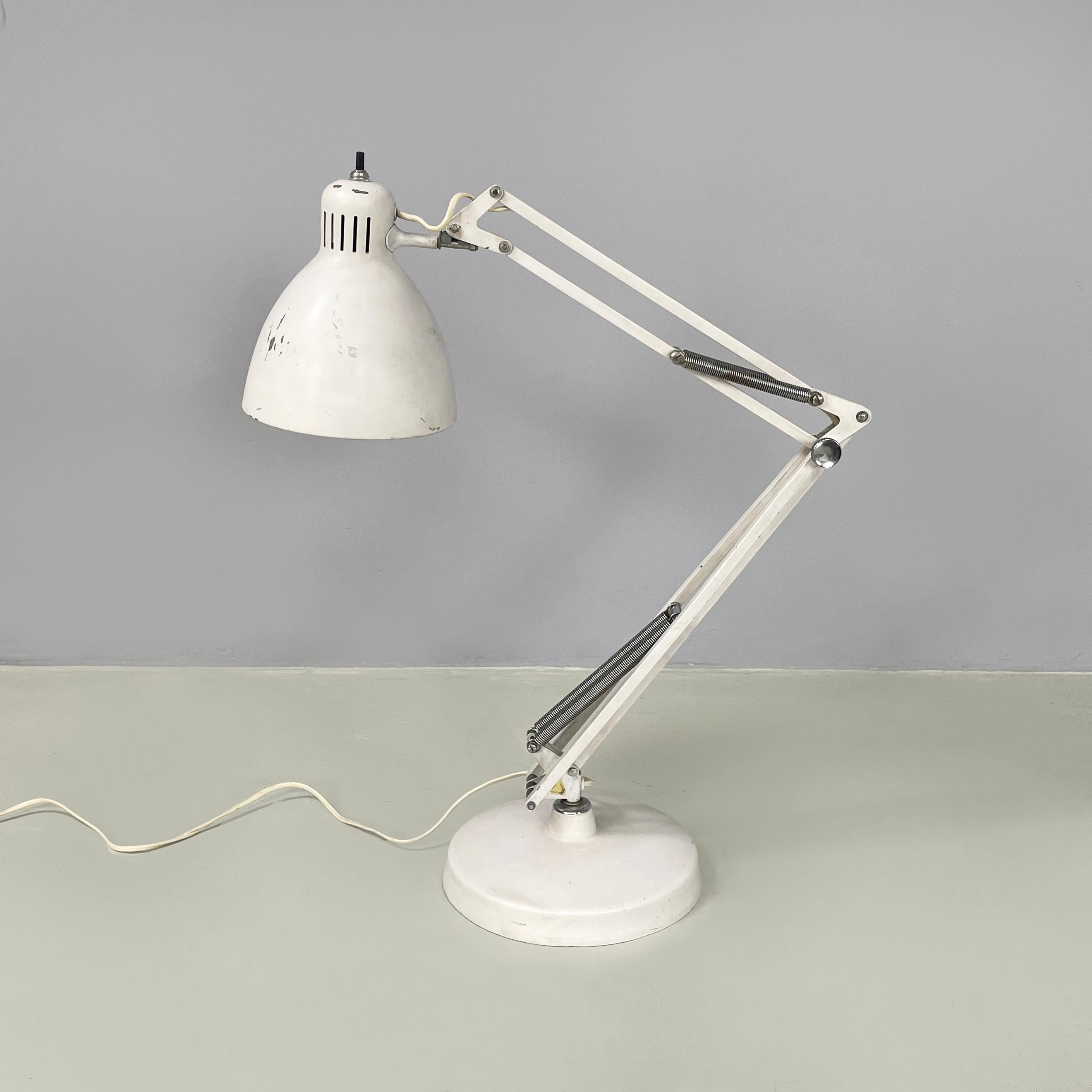 Metal Italian mid-century Adjustable table lamp Naska Loris by Jac Jacobsen Luxo 1950s For Sale