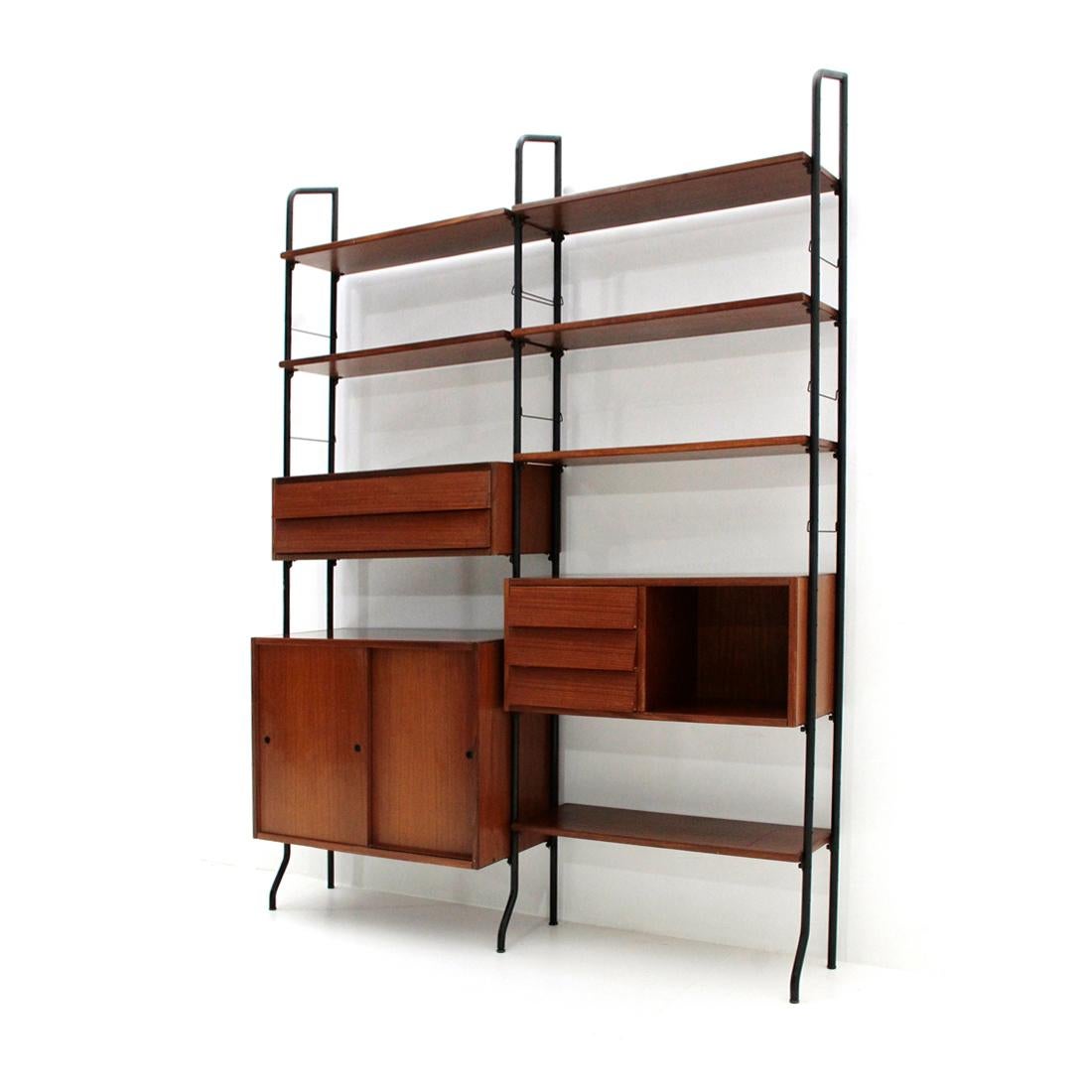 Italian Midcentury Aedes Wall Unit by Amma, 1950s In Good Condition In Savona, IT