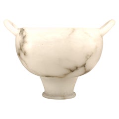 Italienischer Alabaster-Pflanztopf aus der Mitte des Jahrhunderts