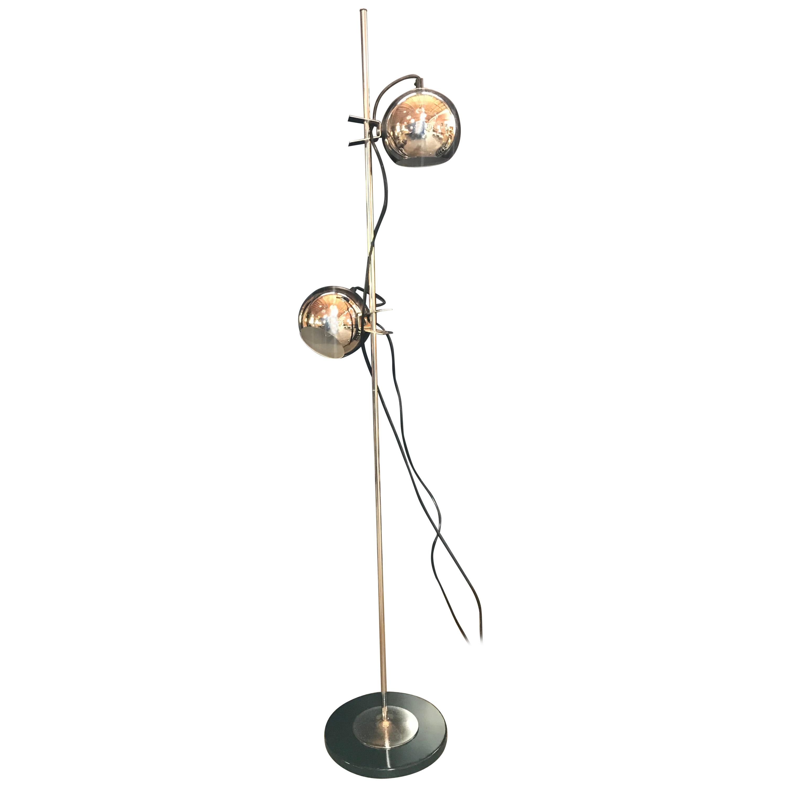 Italian Midcentury Alta Lite Adjustable Floor Lamp, 1970s For Sale