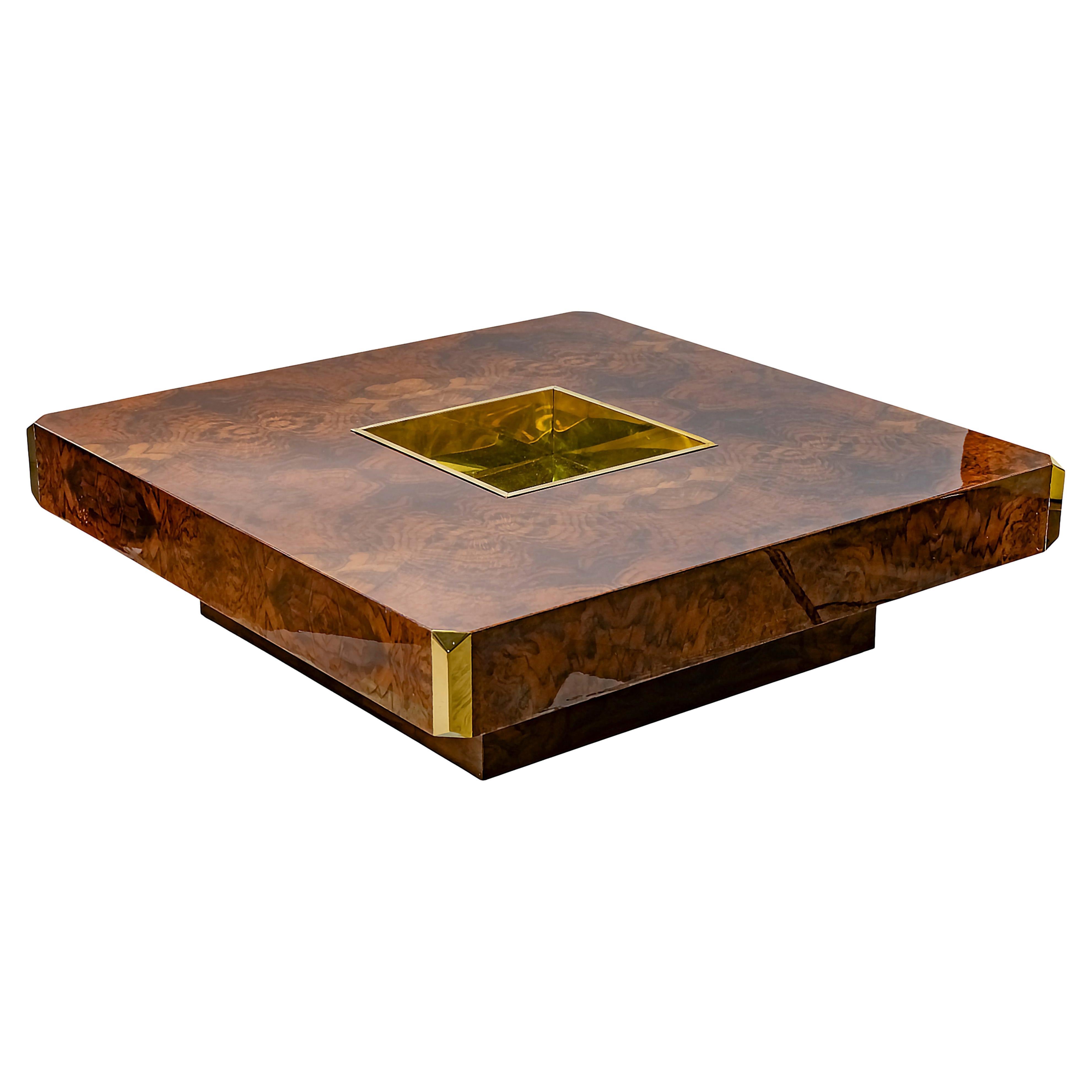 Mid-Century Modern Table à cocktail ALVEO du milieu du siècle dernier, Willy Rizzo, circa 1970 en vente