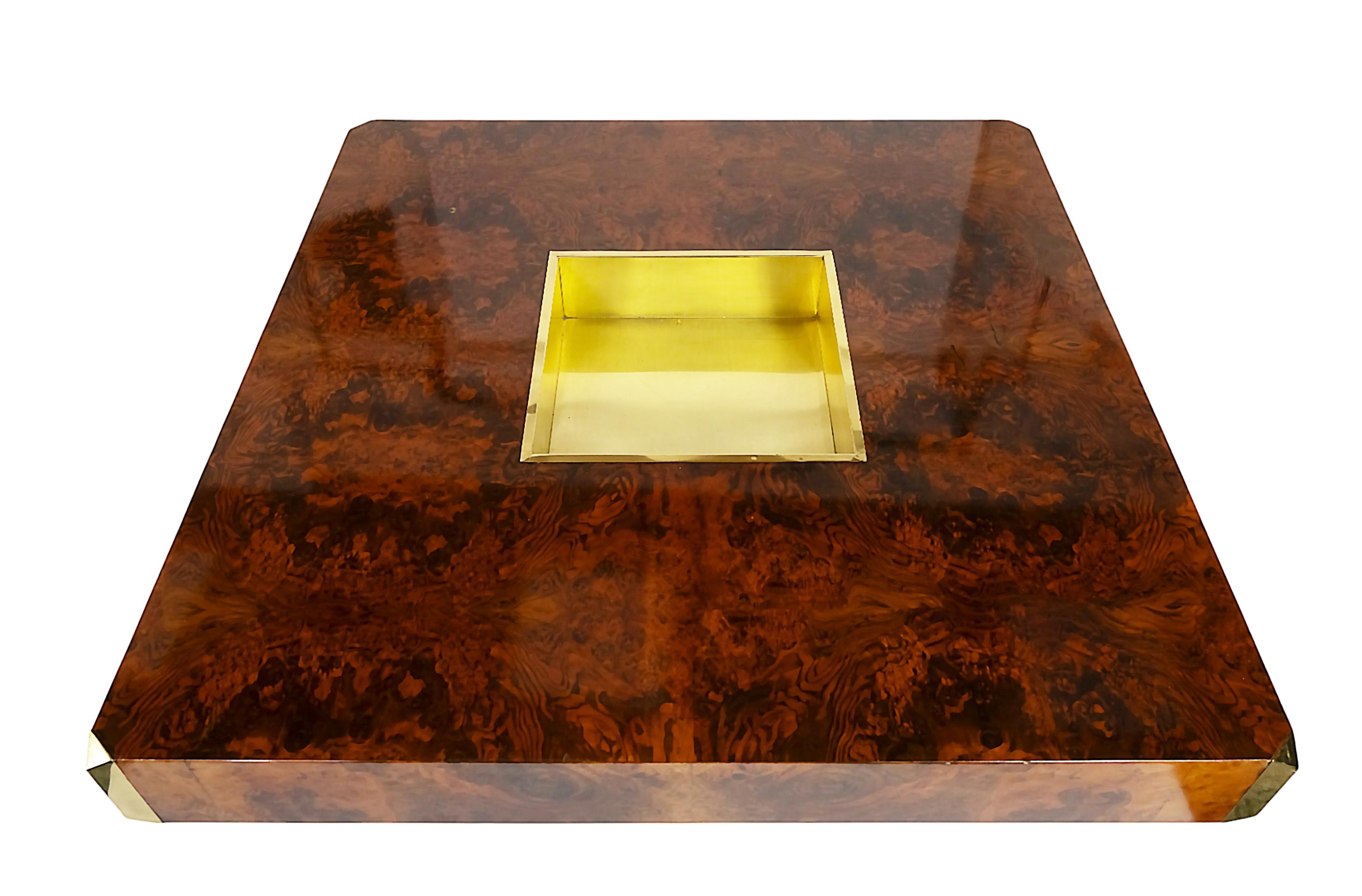 Mid-Century Modern Table à cocktail ALVEO du milieu du siècle dernier, Willy Rizzo, circa 1970 en vente
