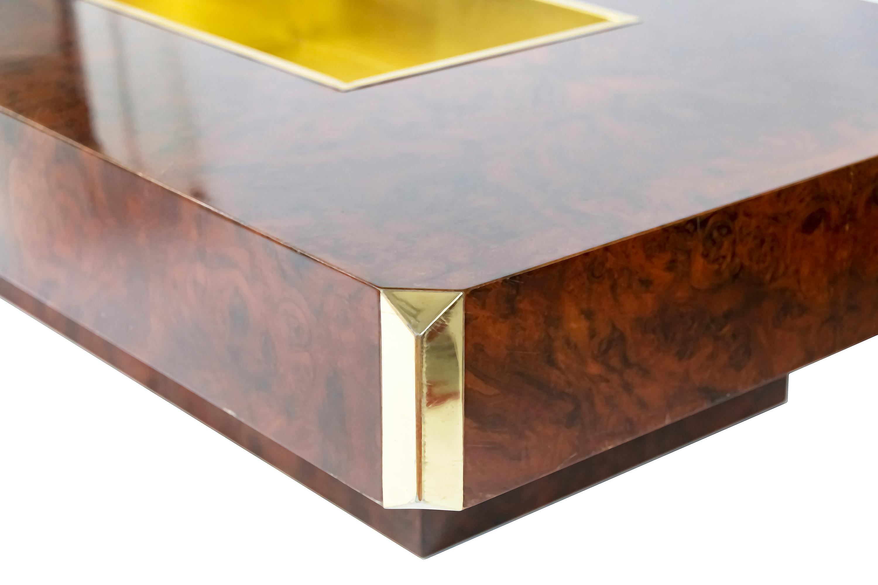 20th Century Italian Mid-Century ALVEO Coffee Cocktail Table, Willy Rizzo, circa 1970