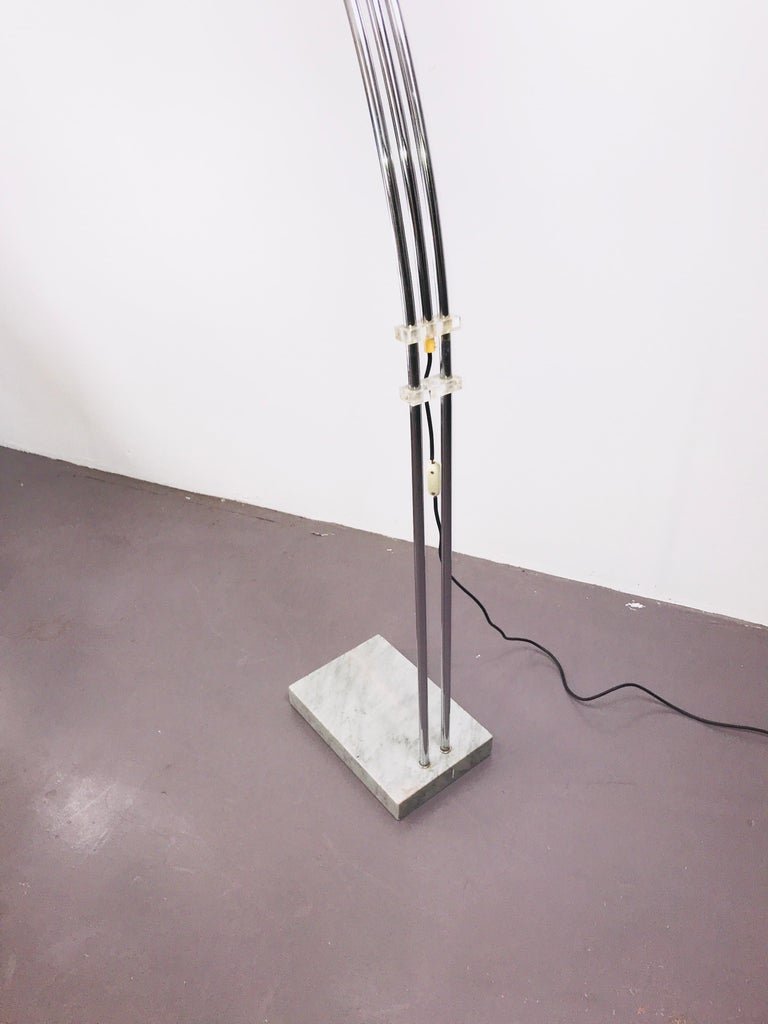 Italian Midcentury chrome Arc Lamp with Marble Base, 1960s For Sale at ...
