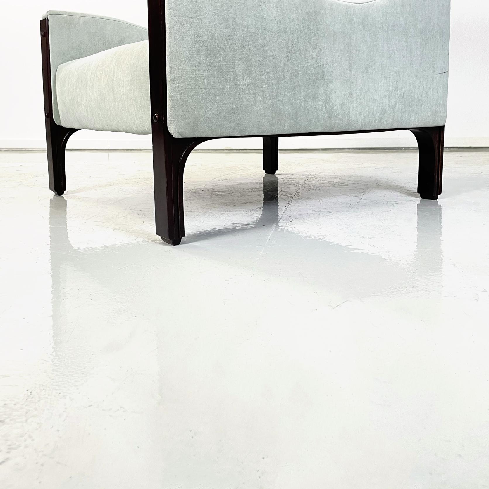 Italian Mid-Century Armchair in Light Grey Velvet by Tito Agnoli Mobilia, 1960s For Sale 6