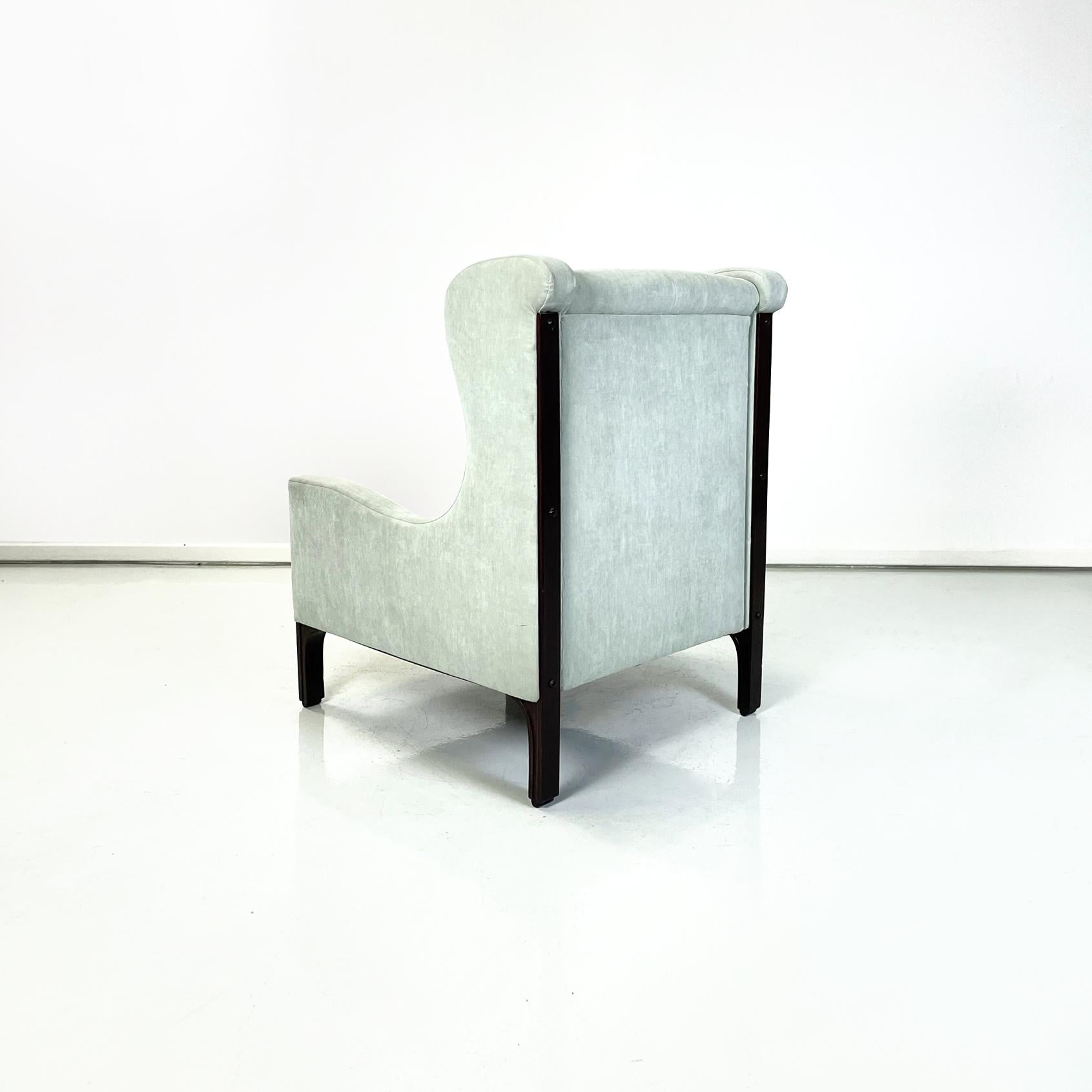 Italian Mid-Century Armchair in Light Grey Velvet by Tito Agnoli Mobilia, 1960s In Good Condition For Sale In MIlano, IT