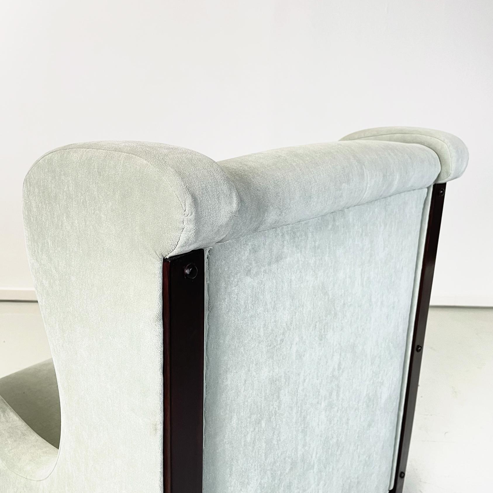 Italian Mid-Century Armchair in Light Grey Velvet by Tito Agnoli Mobilia, 1960s For Sale 4