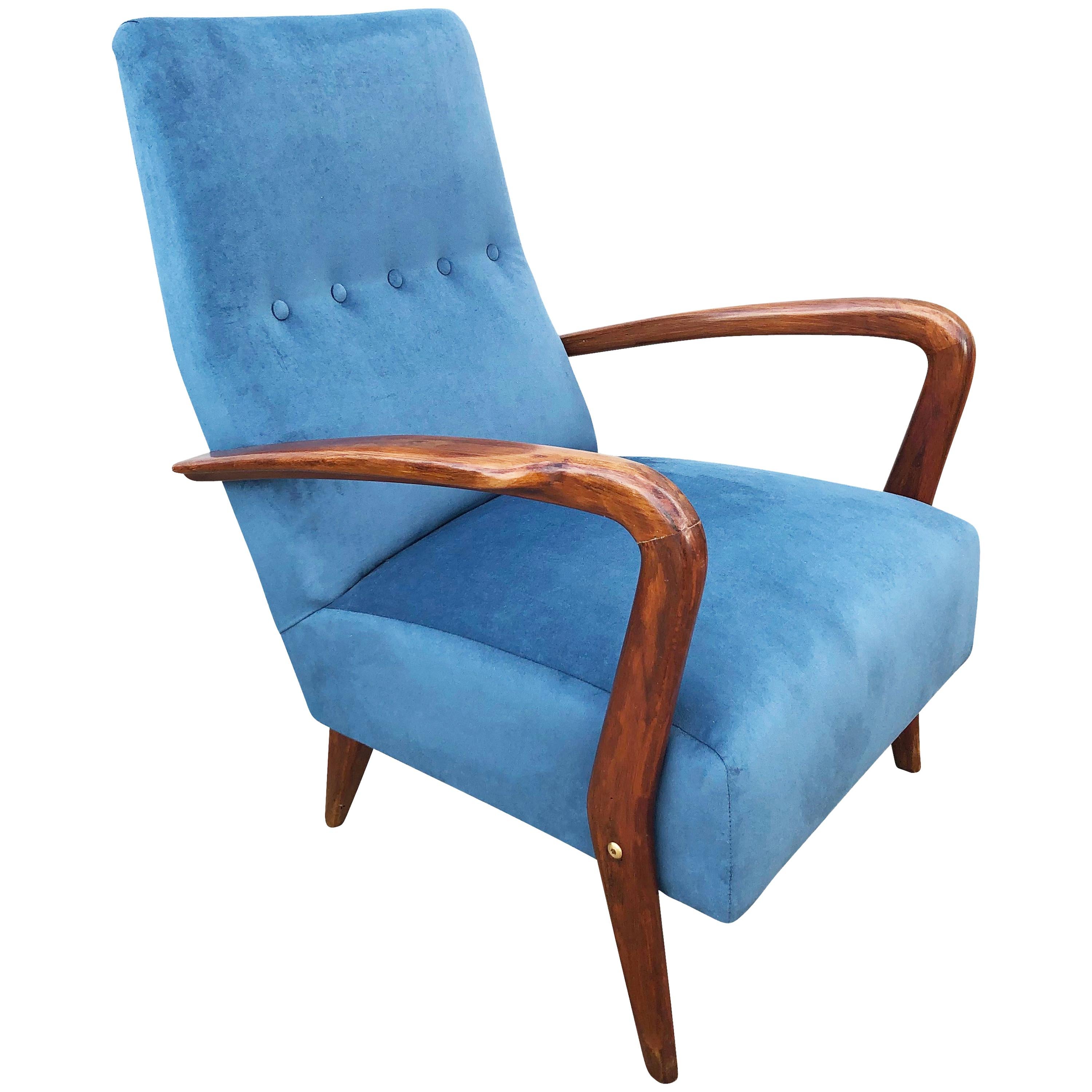 Italian Midcentury Armchair in the Manner of Gio Ponti
