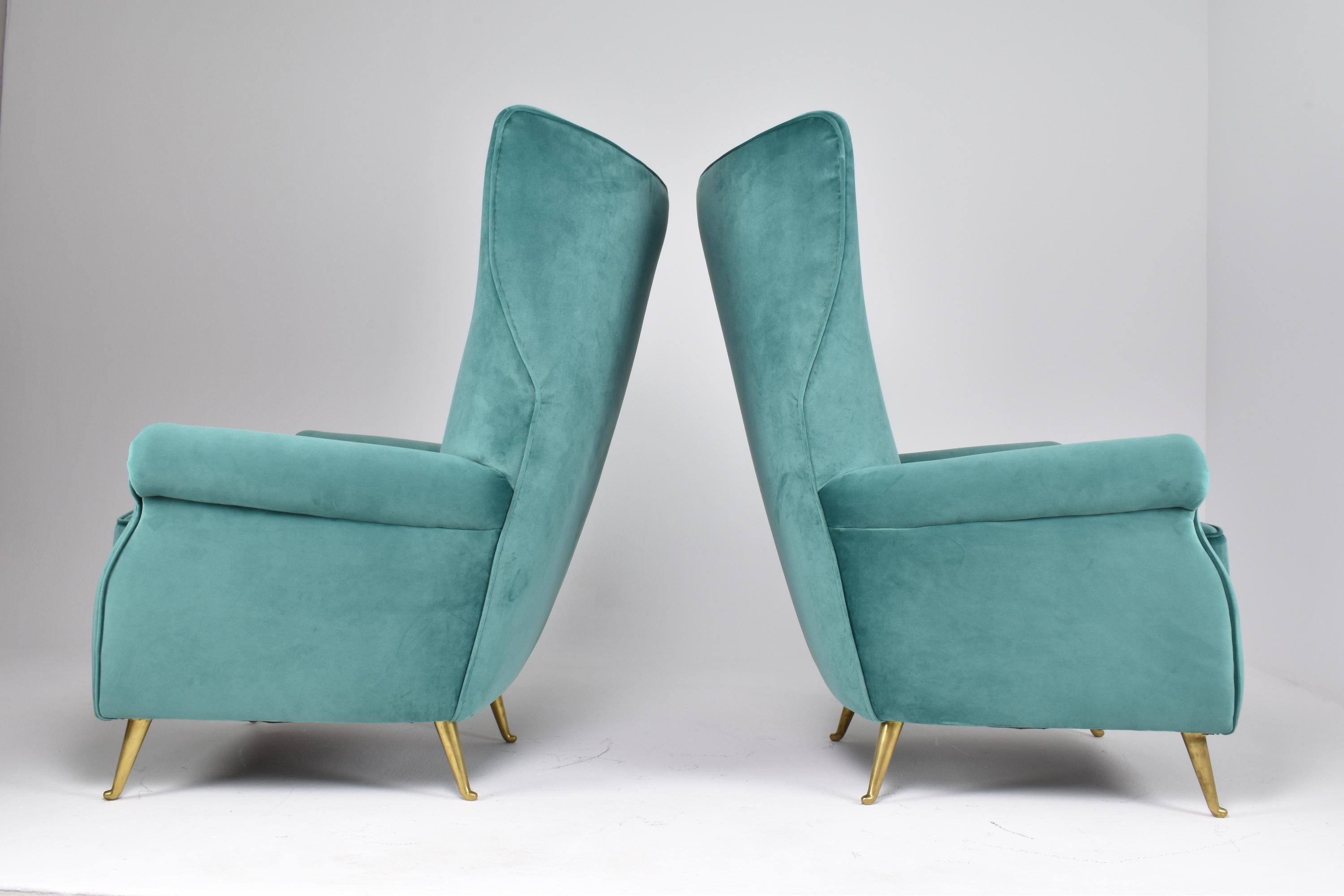 Italienische Sessel aus der Mitte des Jahrhunderts von ISA Bergamo, Zweier-Set, 1950er Jahre im Angebot 6