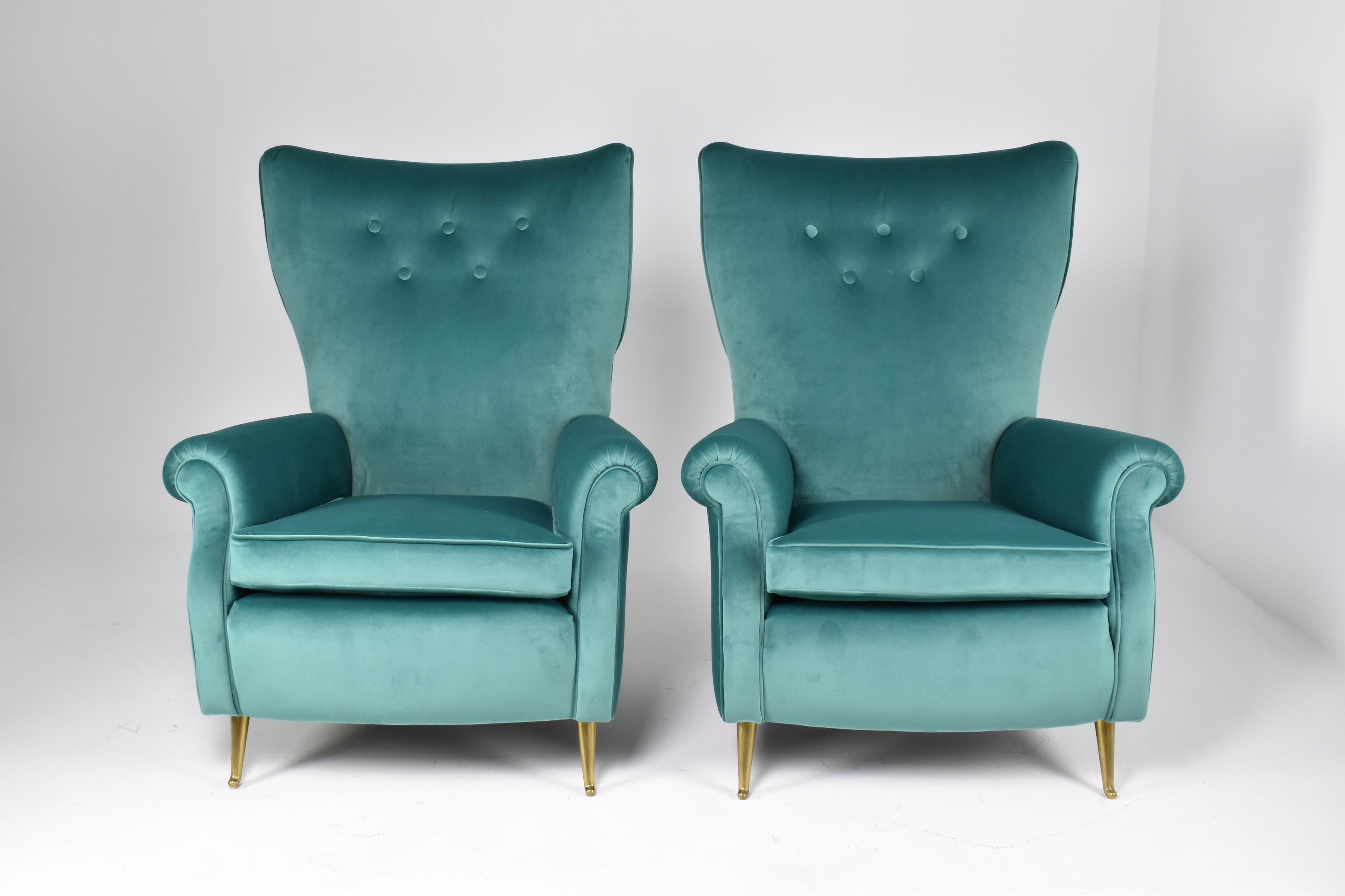 Italian Midcentury Armchairs by ISA Bergamo, Set of Two, 1950s For Sale 2