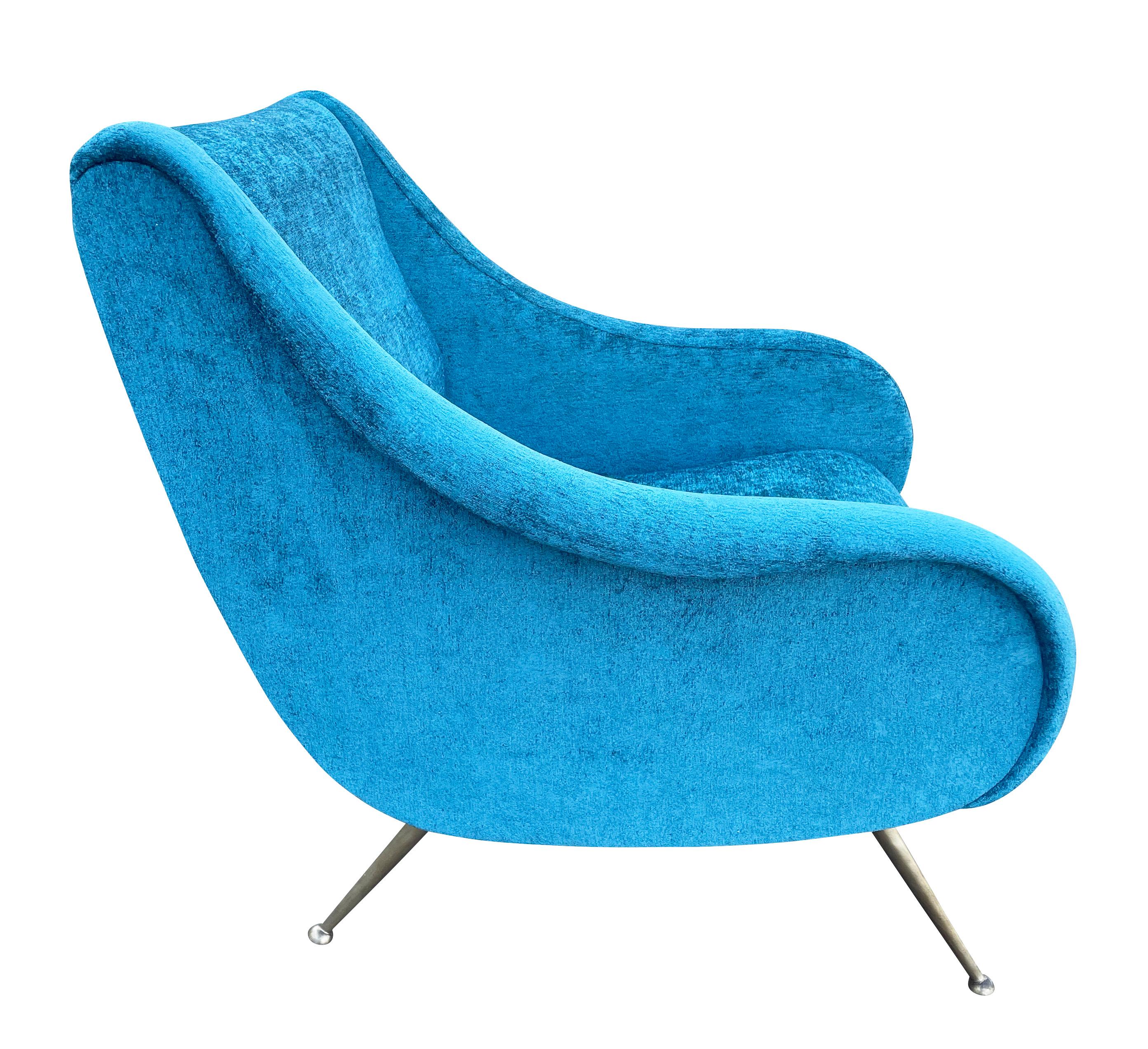 20th Century Italian Mid-Century Armchairs in the Style of Gio Ponti For Sale