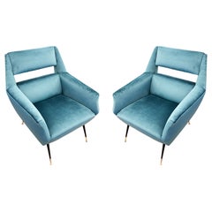 Italian Midcentury Armchairs in the Style of Gio Ponti