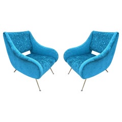 Italian Mid-Century Armchairs in the Style of Gio Ponti