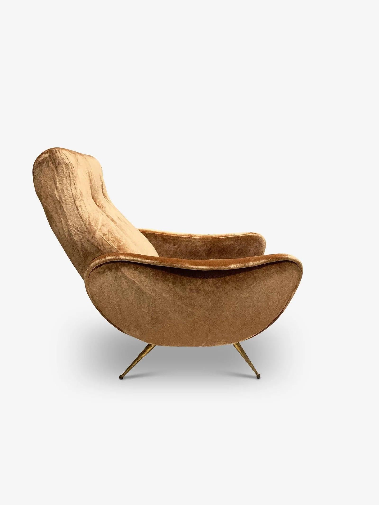 Italienische Sessel aus der Mitte des Jahrhunderts im Stil von Marco Zanuso im Angebot 1