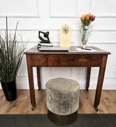 Italian Mid-Century Art Deco Walnut Burl Wood Writing Desk Table