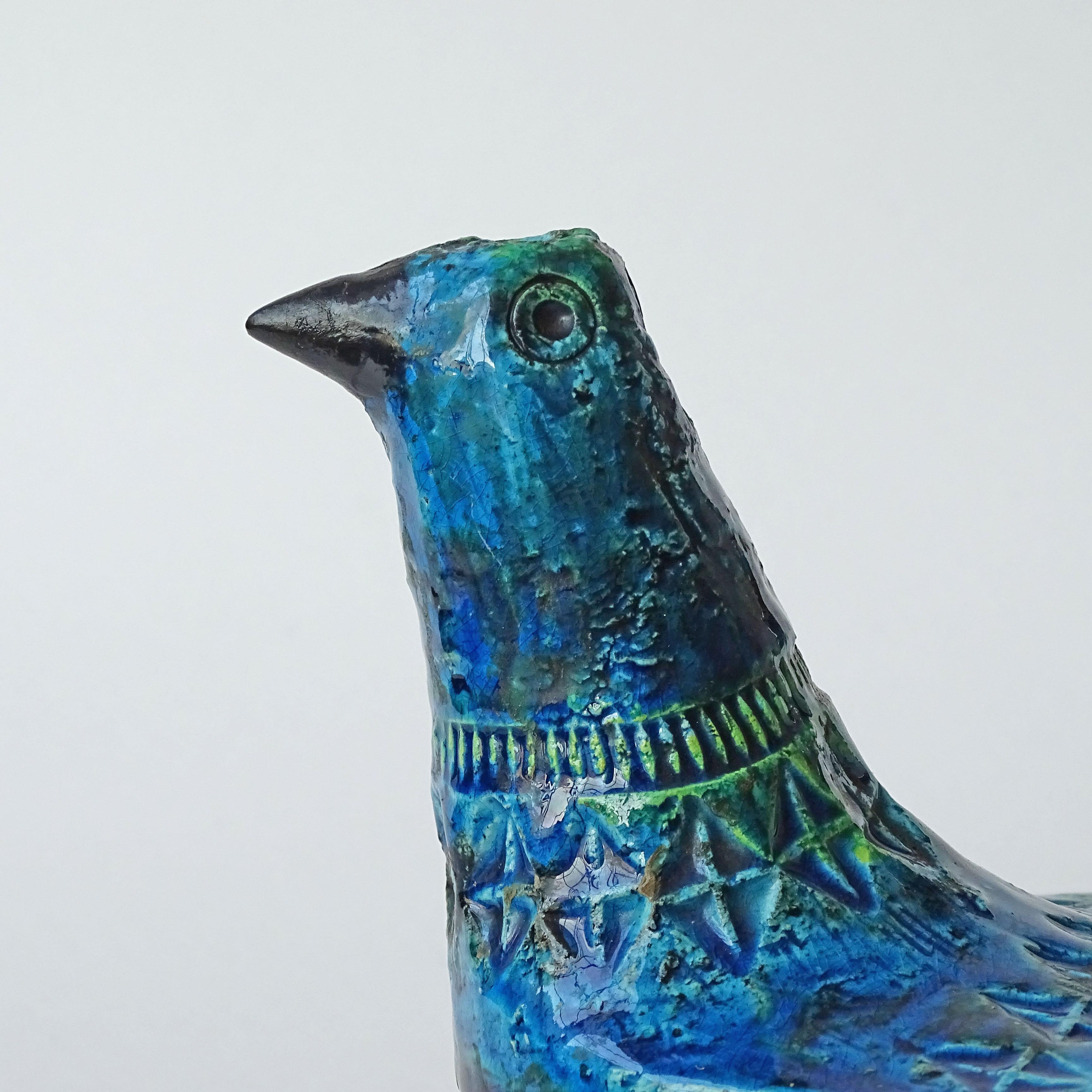 Italiano Scatola scultura di uccelli in ceramica d'arte della metà del secolo scorso di Aldo Londi per Bitossi in vendita