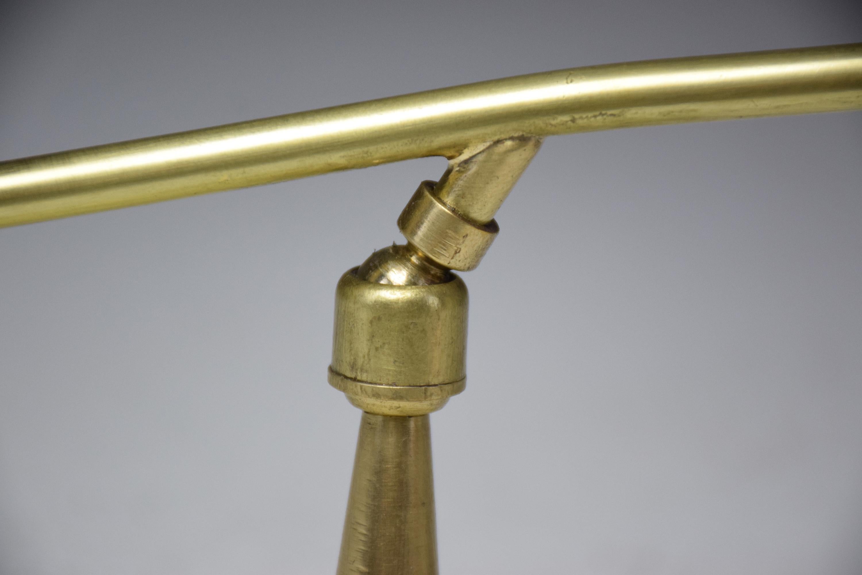 Italian Midcentury Arteluce Style Brass Lamp, 1950s 9