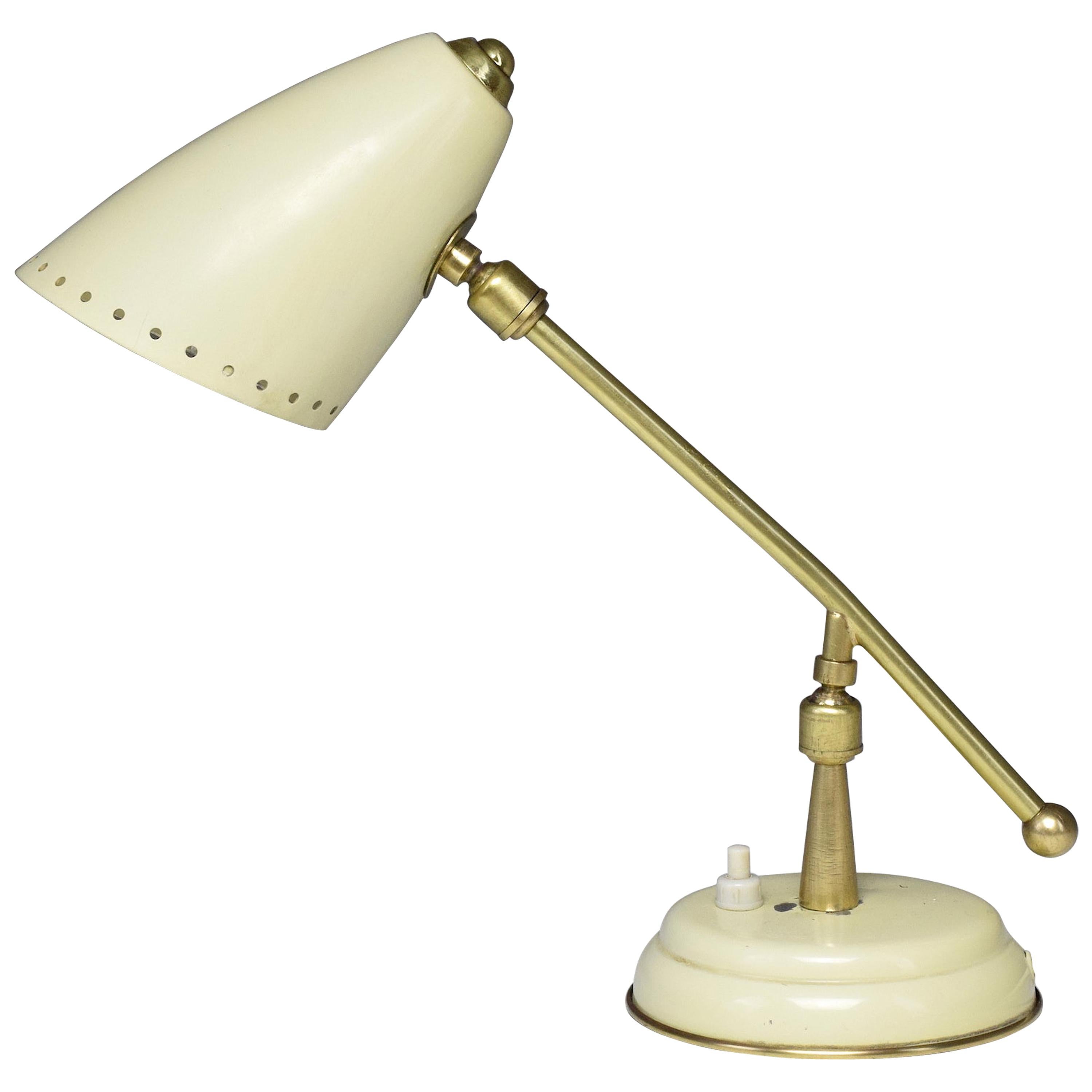 Italian Midcentury Arteluce Style Brass Lamp, 1950s