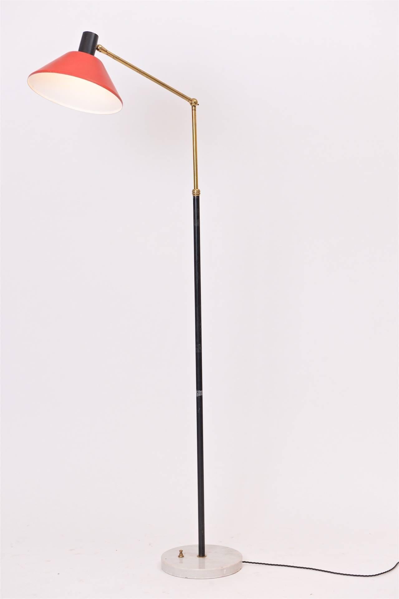Mid-Century Modern Italian Midcentury Articulated Floor Lamp