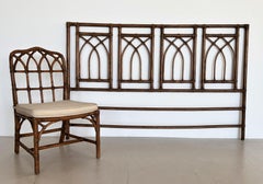 Italian Mid-Century Bamboo King Size Headboard, 1970s