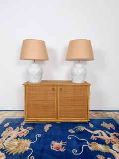 Italian Mid-Century Bamboo, Rattan and Cane Sideboard by Dal Vera, Italy, 1970s