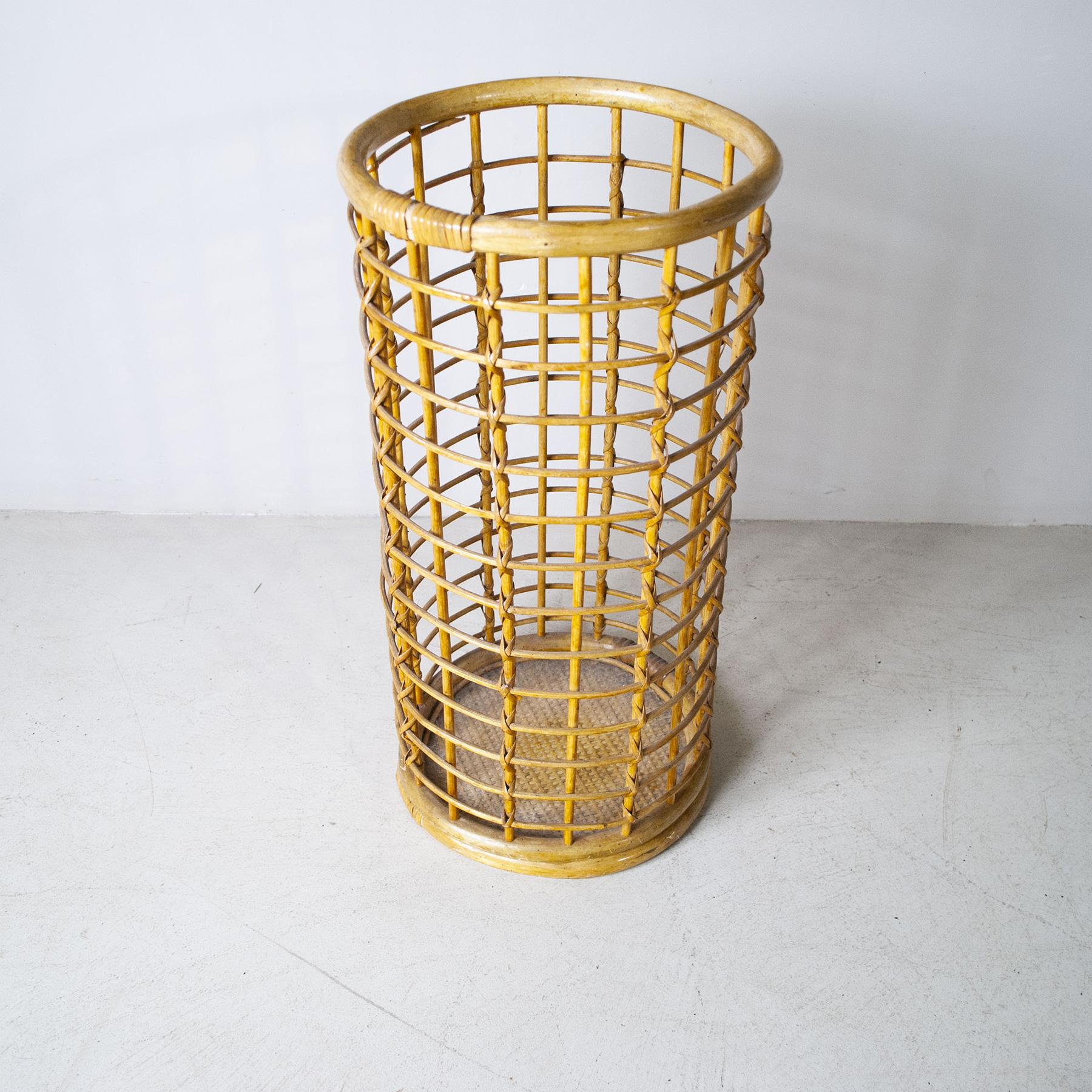 Mid-Century Modern Italian Mid Century Bamboo Umbrella Stand from the Sixties For Sale
