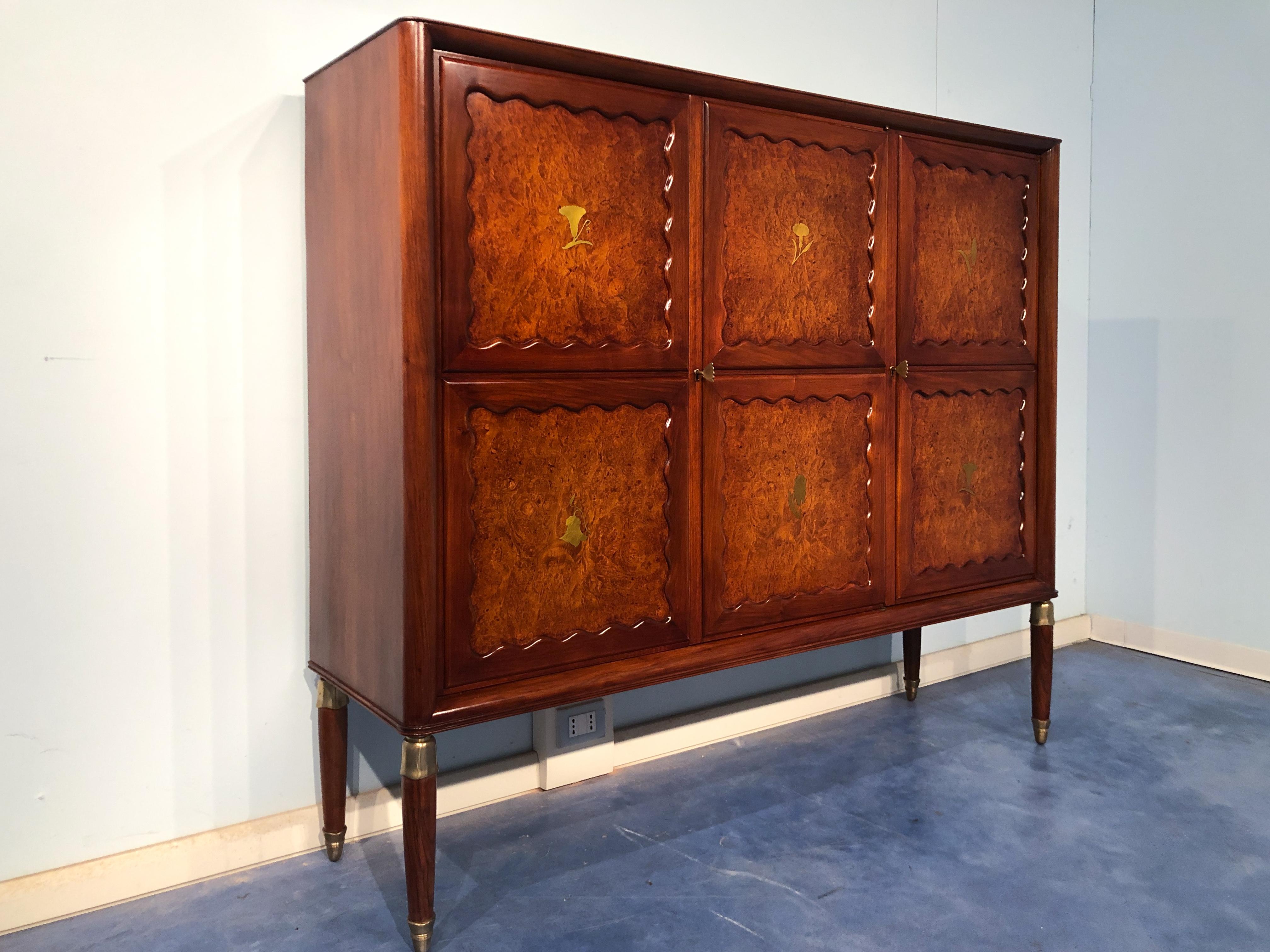 Italian Mid-Century Bar Cabinet or High Sideboard by Paolo Buffa 14