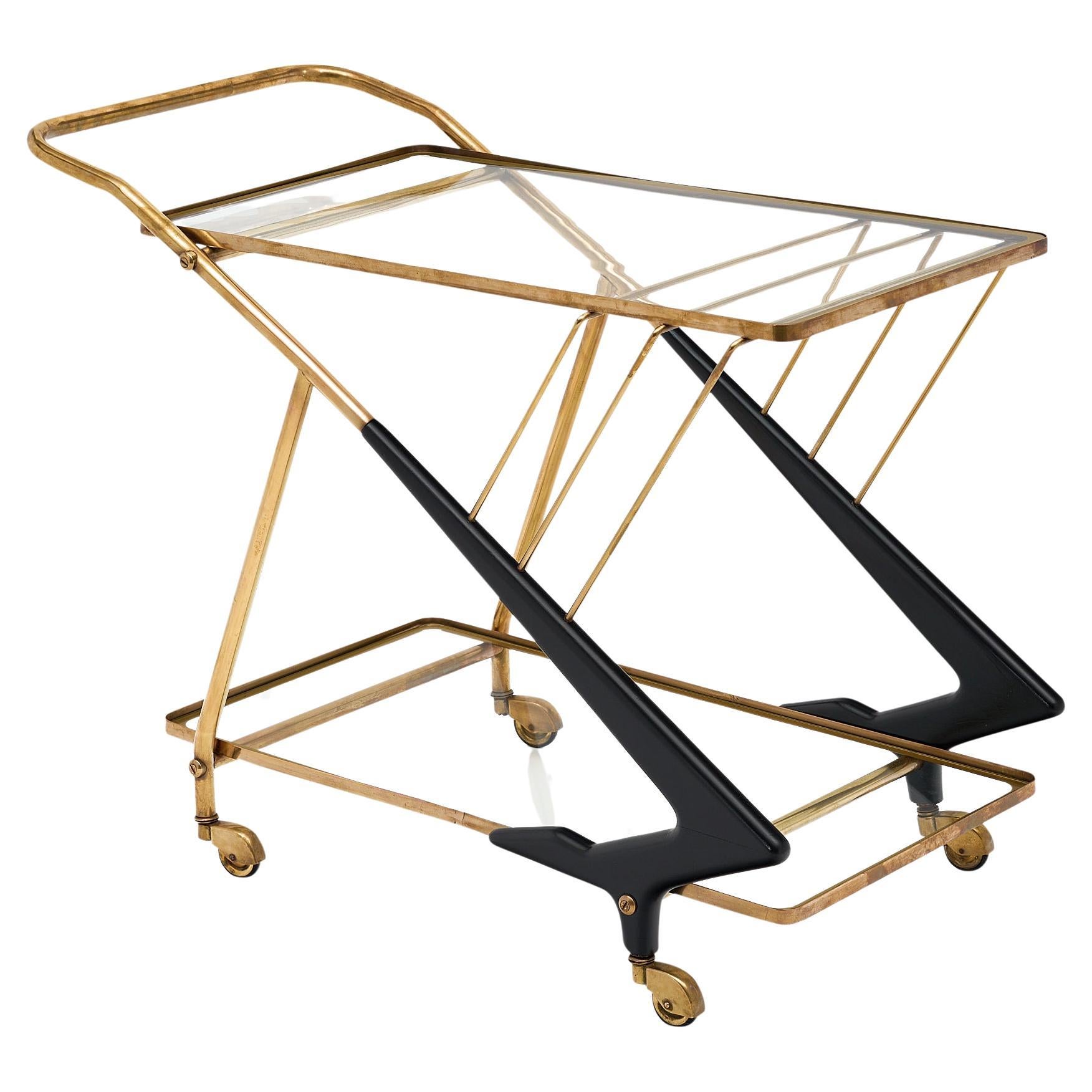 Italian Midcentury Bar Cart by Cesare Lacca