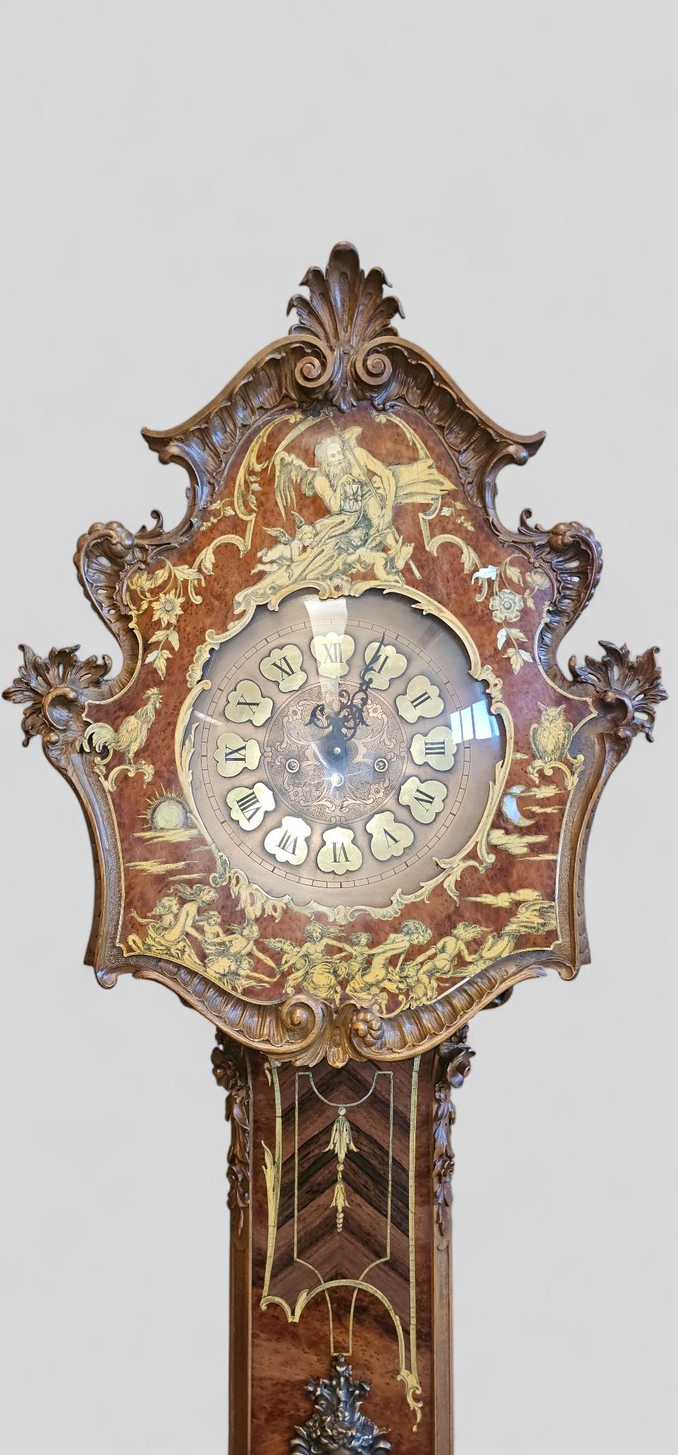 Mid-20th Century Italian Mid-Century Base Clock with Allegory of Time by Cornelio Ferrandi, 1964 For Sale