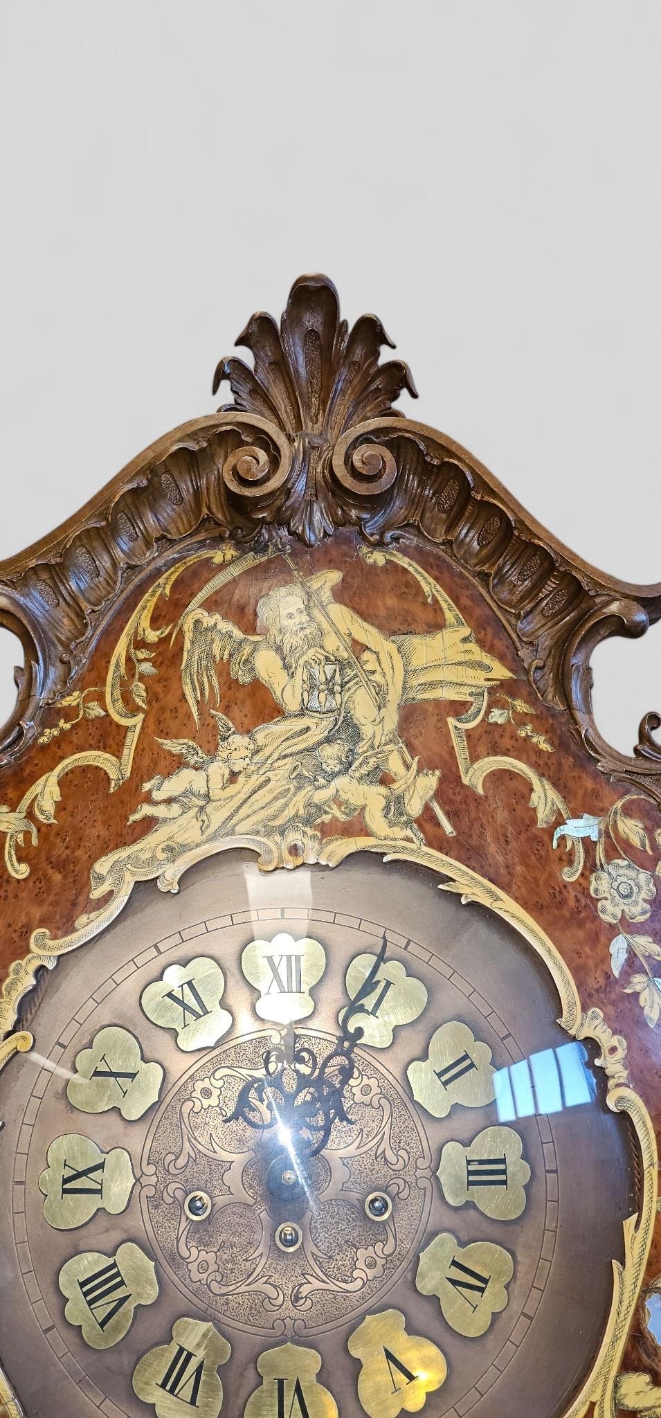 Bronze Italian Mid-Century Base Clock with Allegory of Time by Cornelio Ferrandi, 1964 For Sale