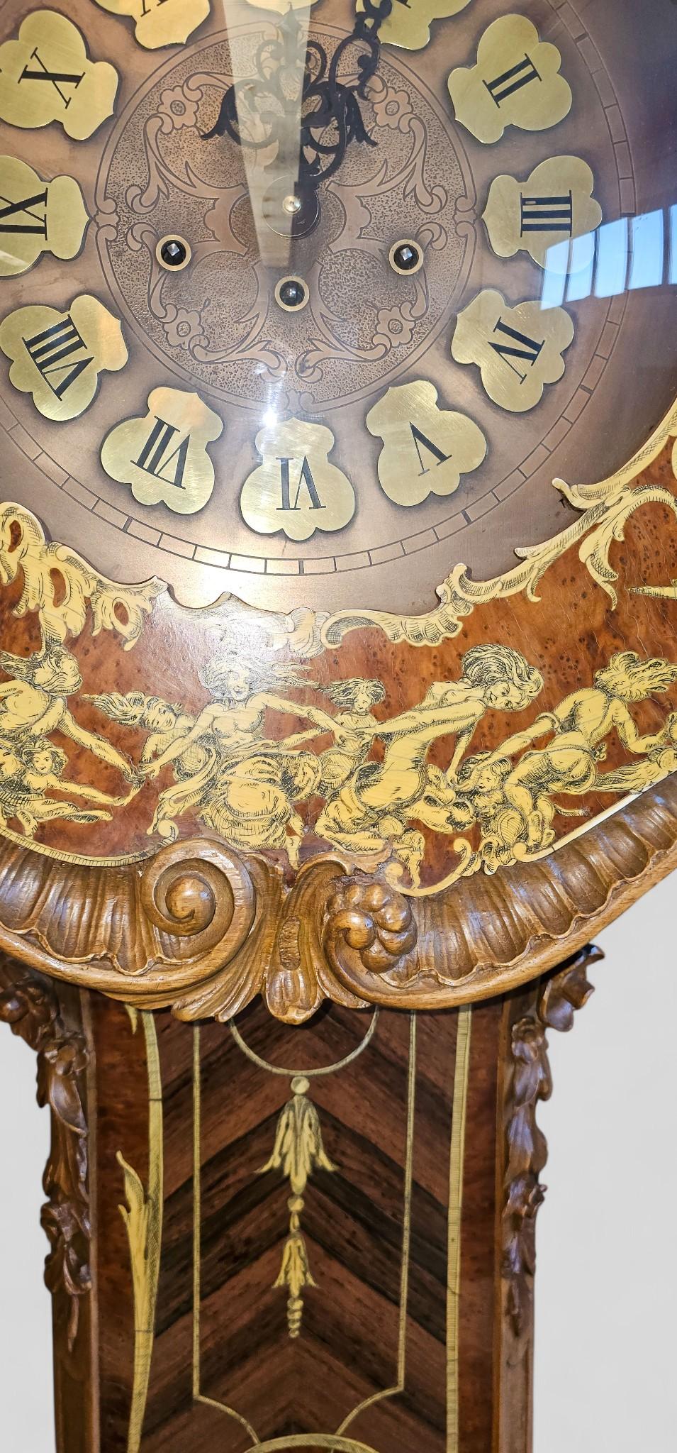 Italian Mid-Century Base Clock with Allegory of Time by Cornelio Ferrandi, 1964 For Sale 1