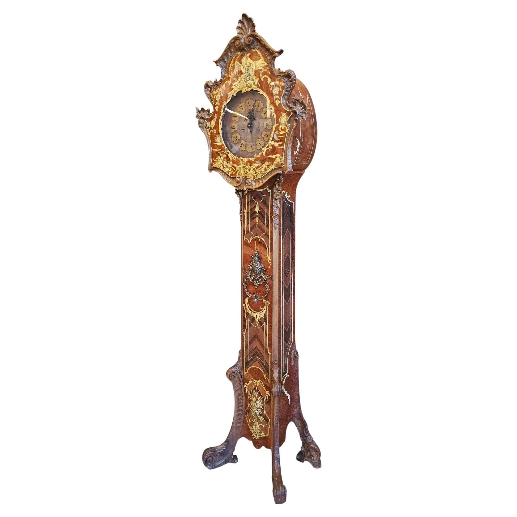 Italian Mid-Century Base Clock with Allegory of Time by Cornelio Ferrandi, 1964 For Sale