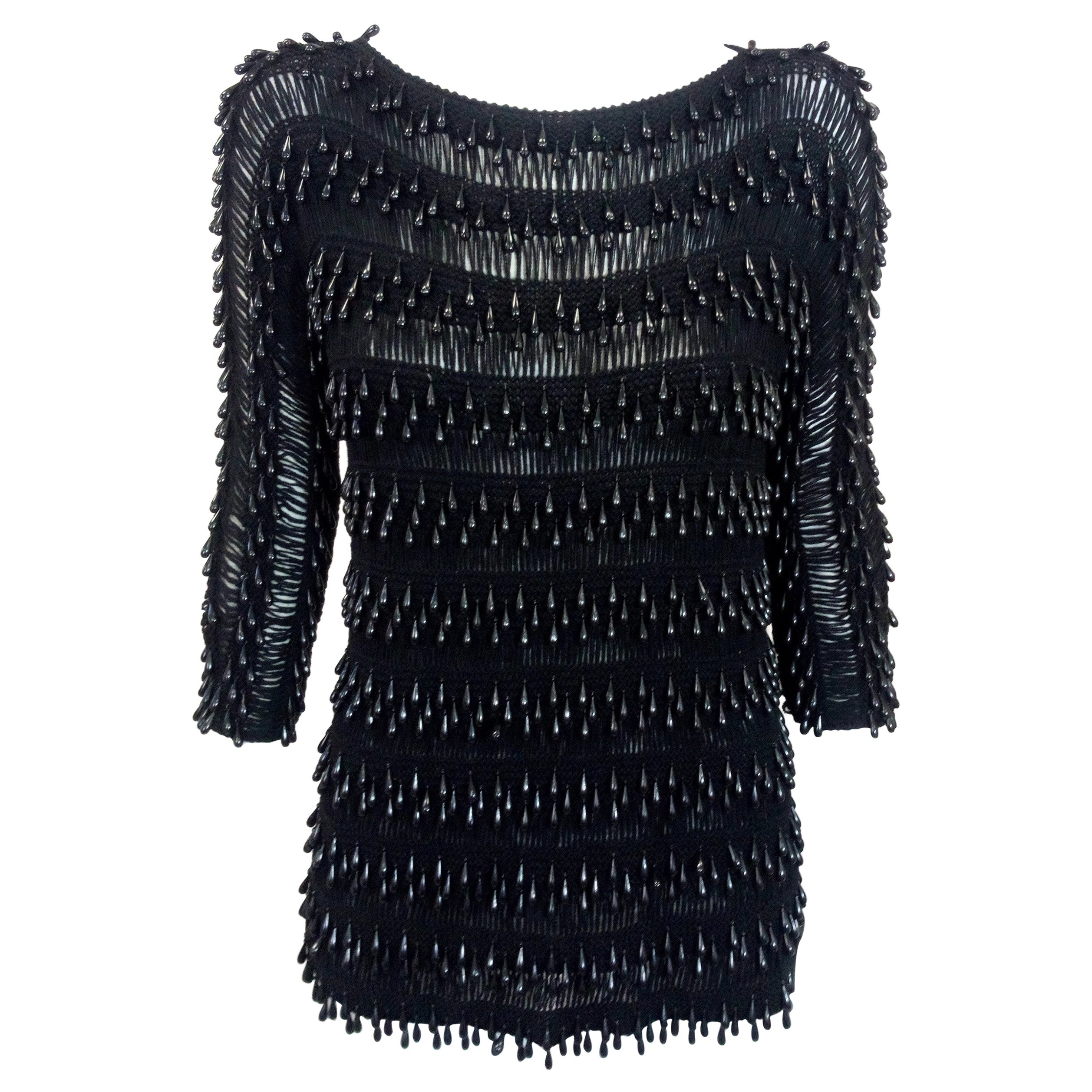 Italienischer Pullover mit Perlen aus der Mitte des Jahrhunderts