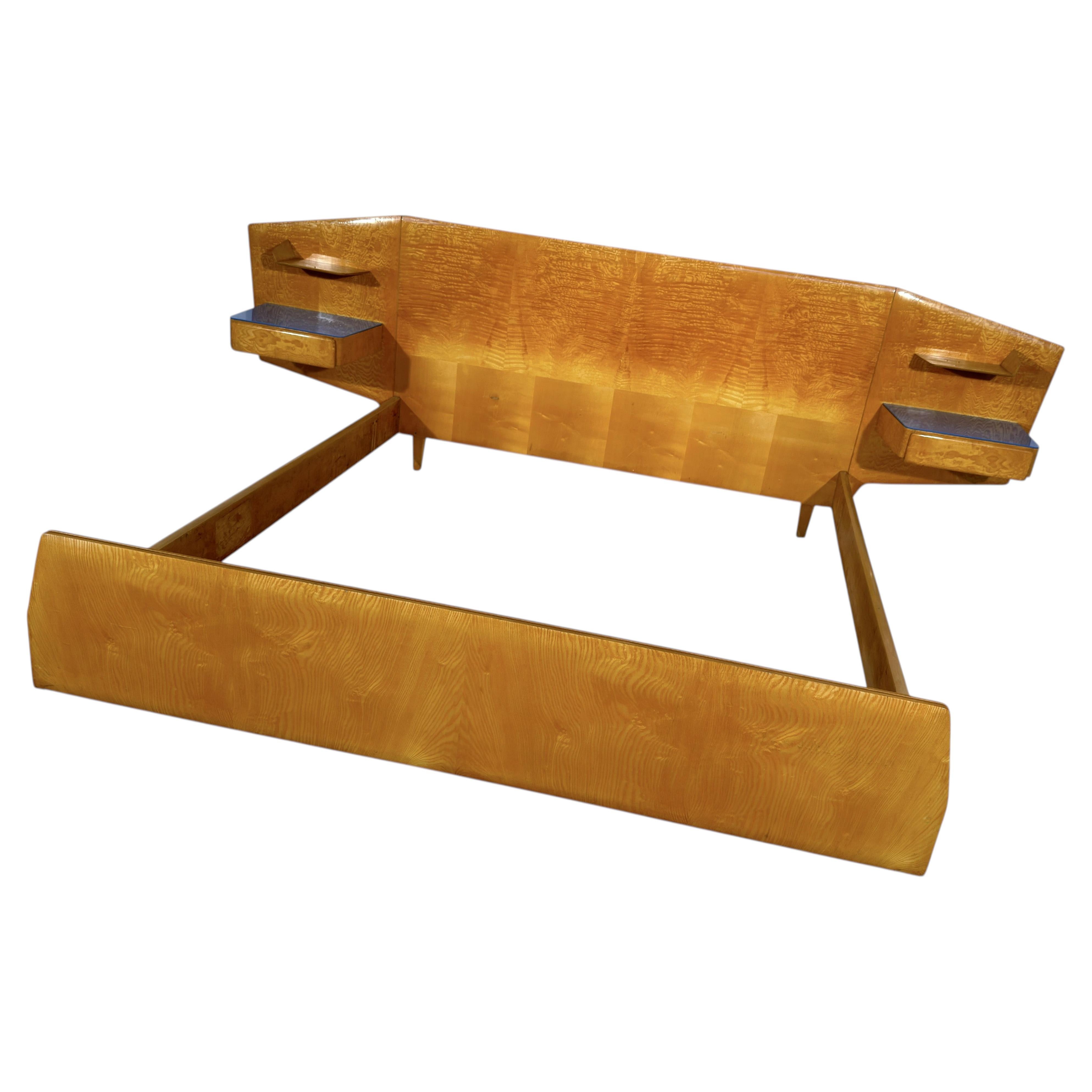 Italian Mid-Century Bed by Gio Ponti, Italy, 1950s