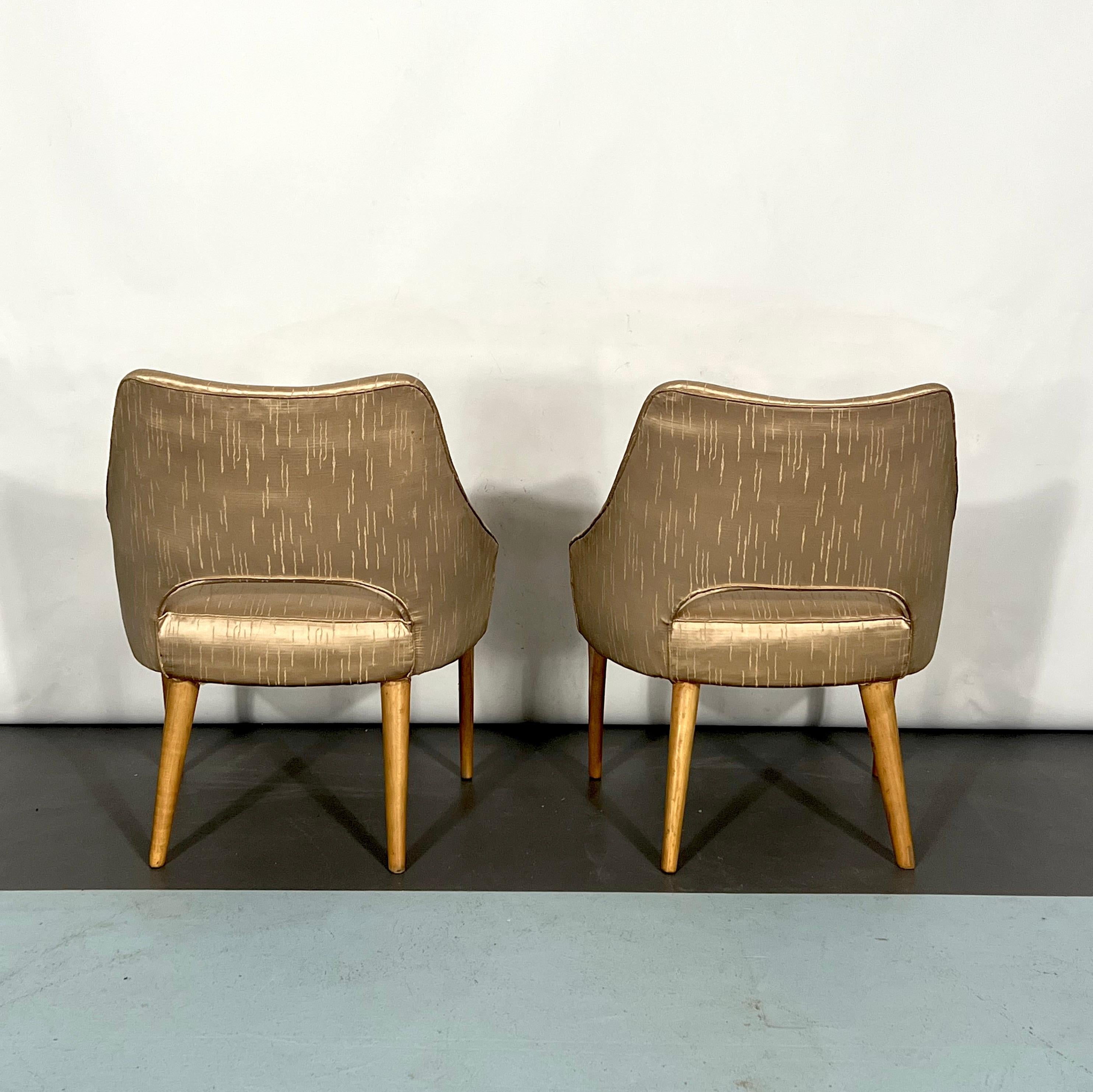Chaises de chambre italiennes du milieu du siècle dernier des années 50, ensemble de deux Bon état - En vente à Catania, CT