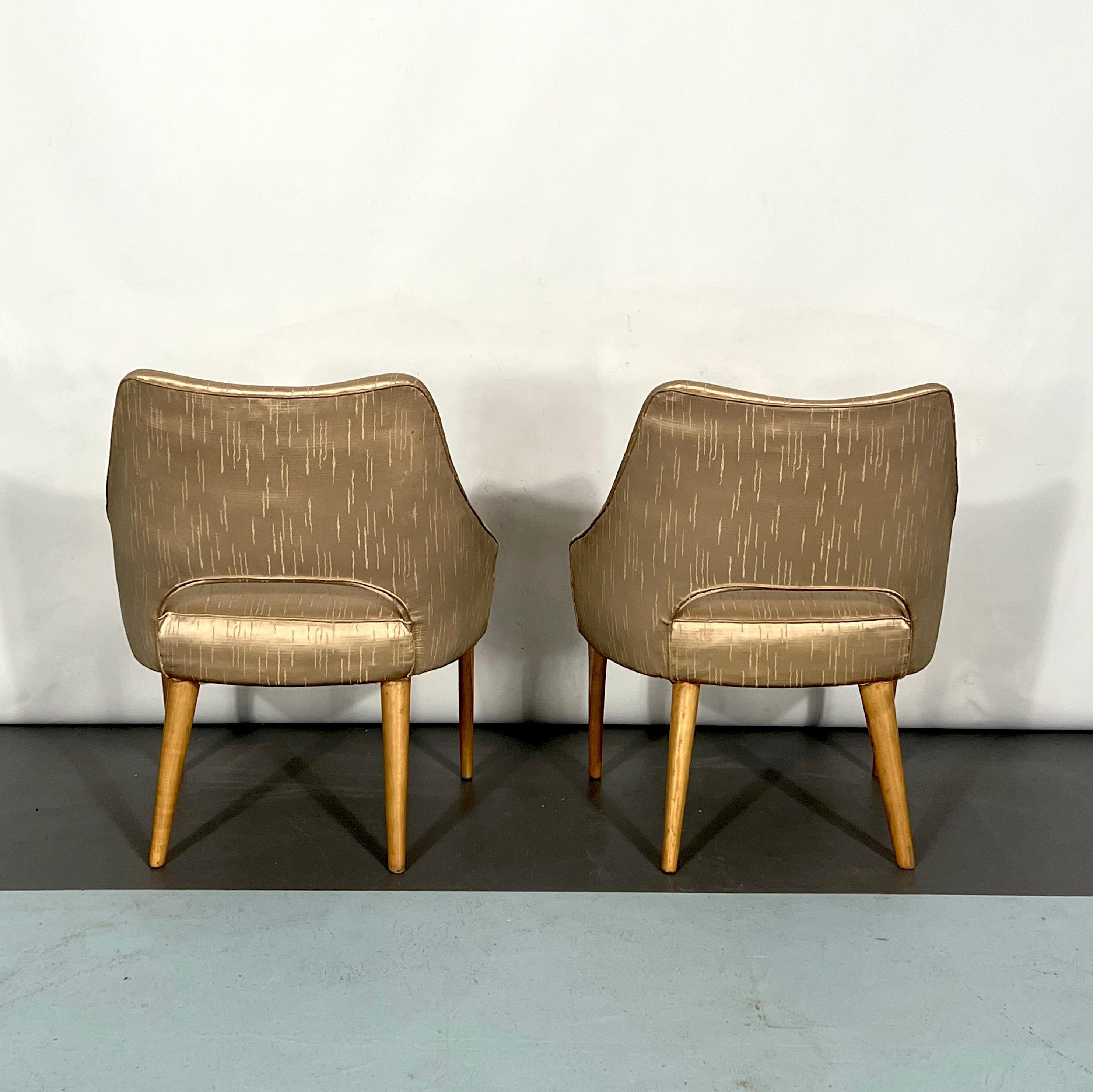 Italian Mid-Century Bedroom Chairs from 50s, Set of Two In Good Condition For Sale In Catania, CT