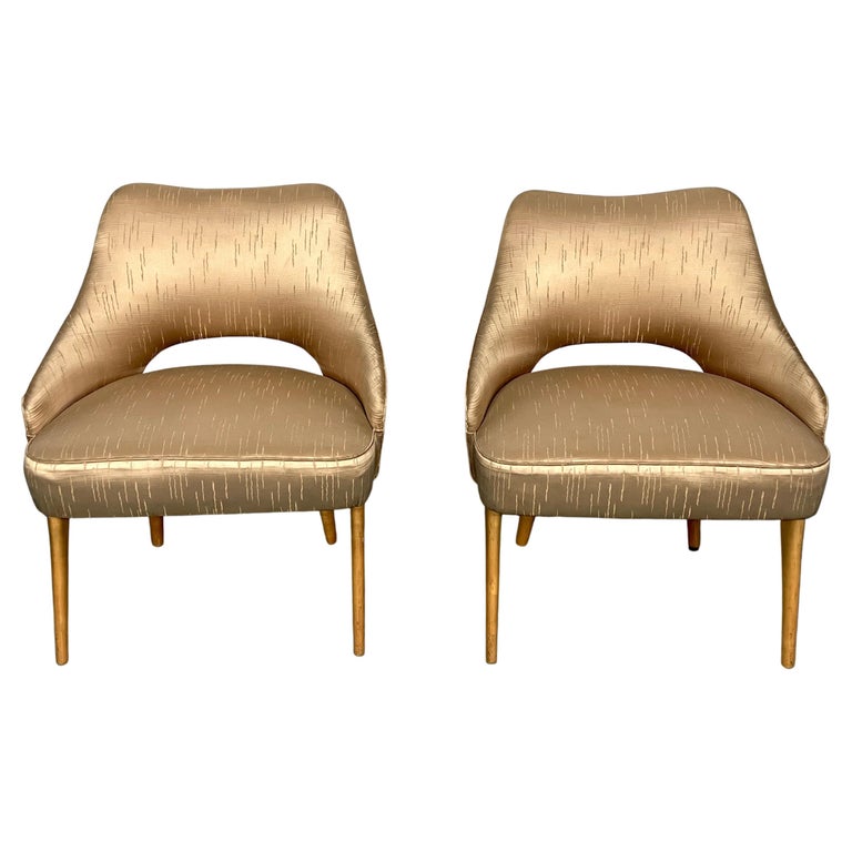 Italian MidCentury Bedroom Chairs from 50s, Set of Two For Sale at 1stDibs