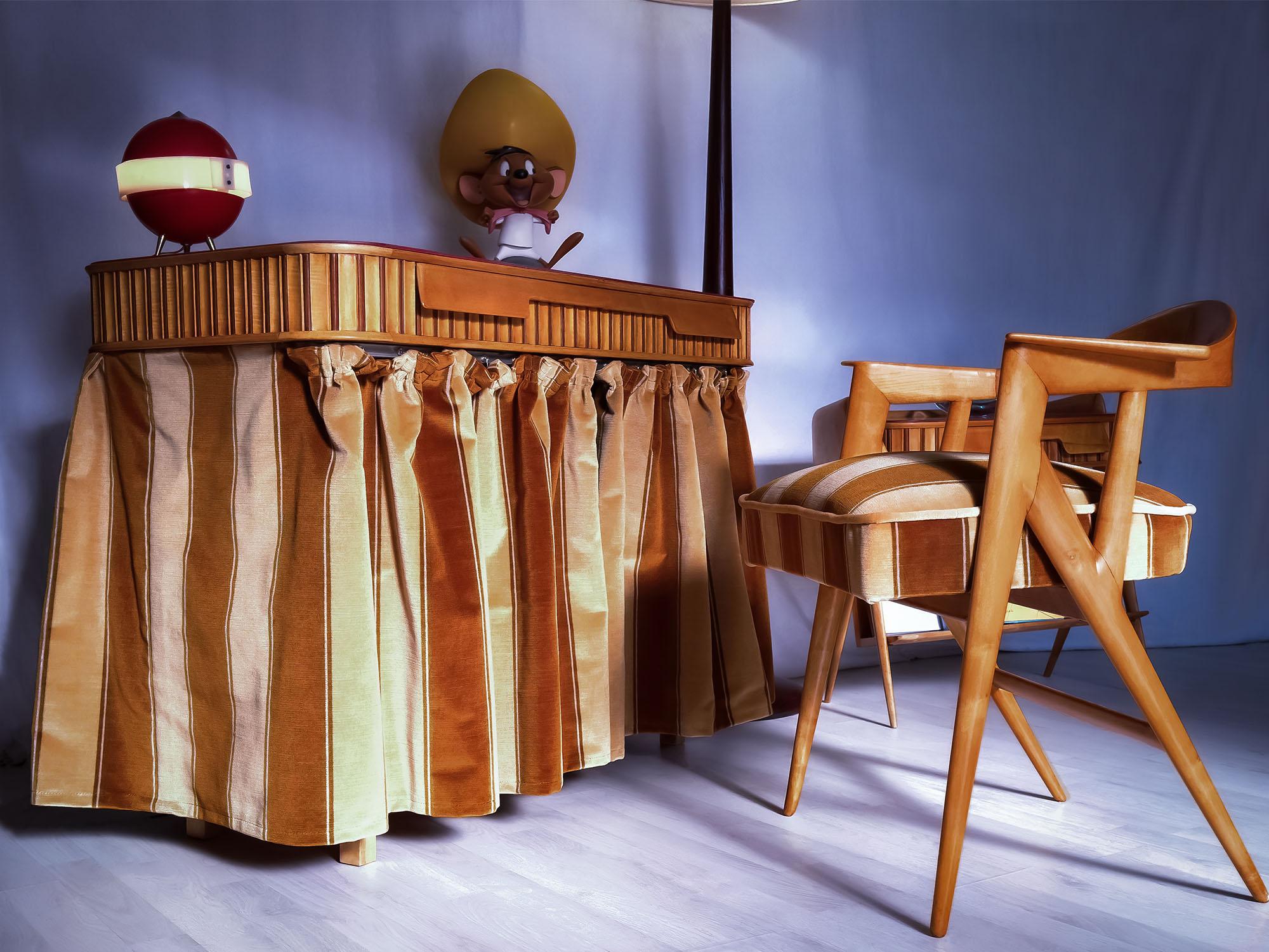 Verre teinté Ensemble de chambre à coucher italien du milieu du siècle conçu par Vittorio Dassi, années 1950 en vente