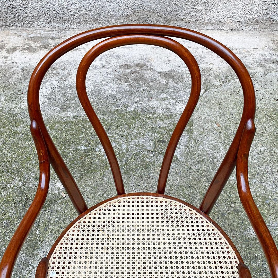 Italian Mid Century Big Beech and Vienna Straw Thonet Style Chairs, 1950s For Sale 5