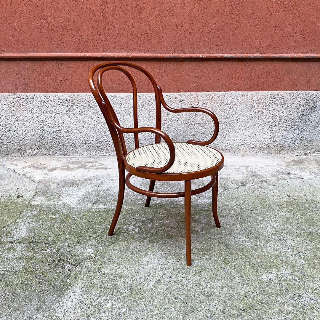 Mid-20th Century Italian Mid Century Big Beech and Vienna Straw Thonet Style Chairs, 1950s For Sale