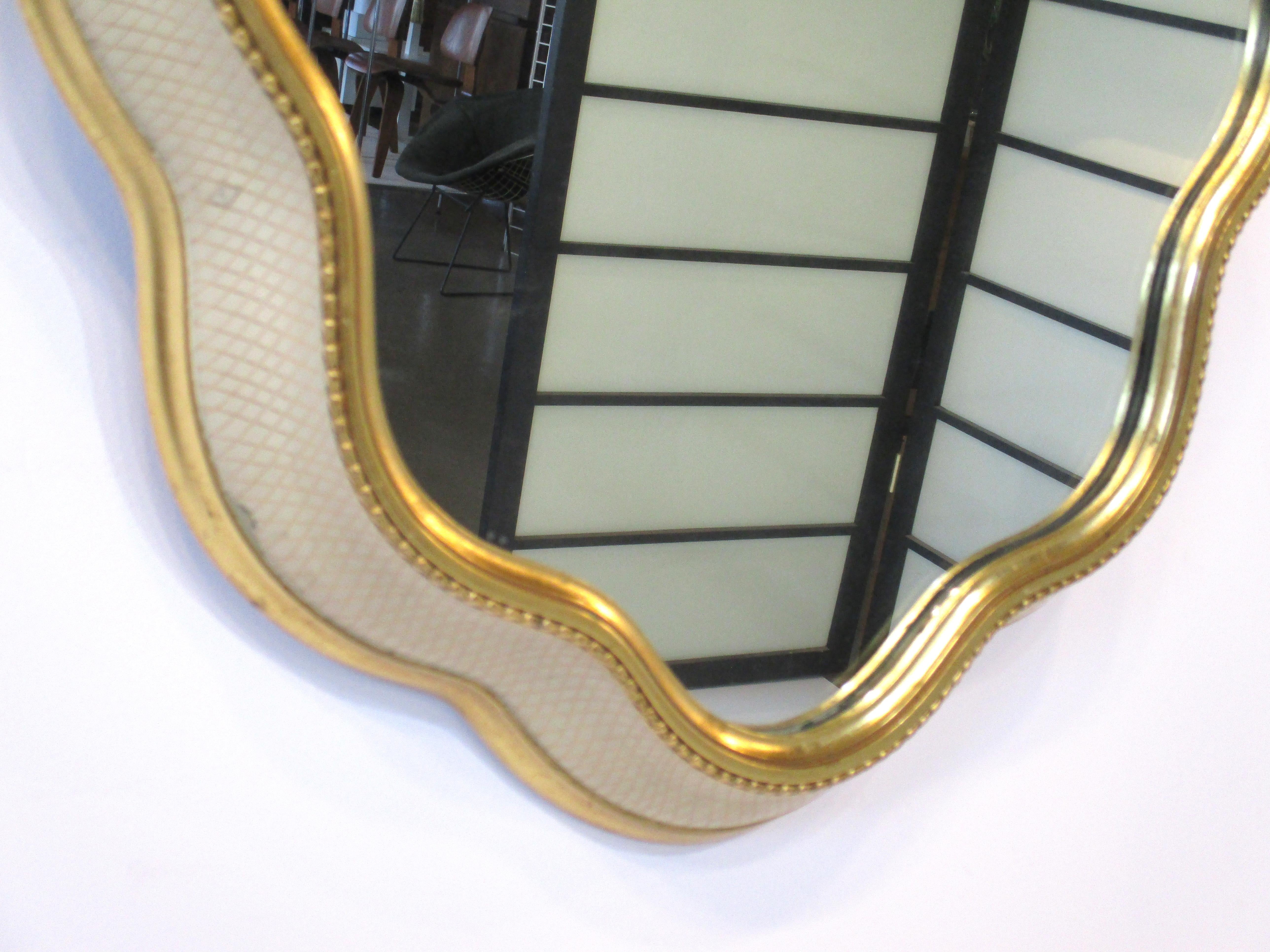 Mid-Century Modern Italian Mid Century Biomorphic Sculptural Wall Mirror For Sale
