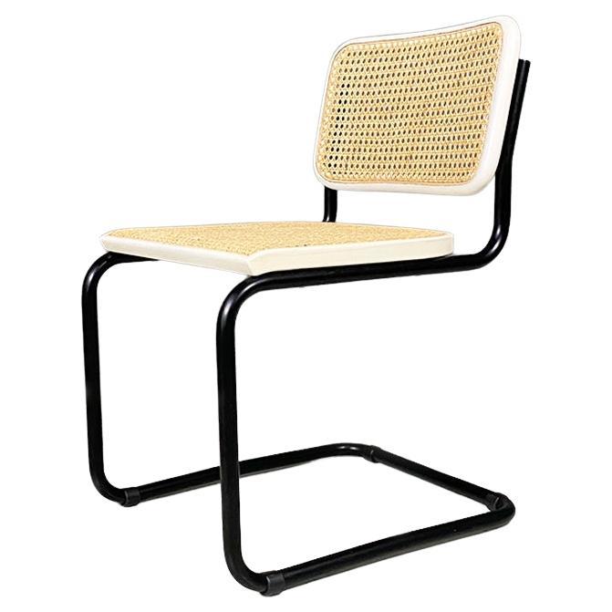 Italian Mid-Century Metal Beech Vienna Straw Cesca Chair Breuer for Gavina 1960