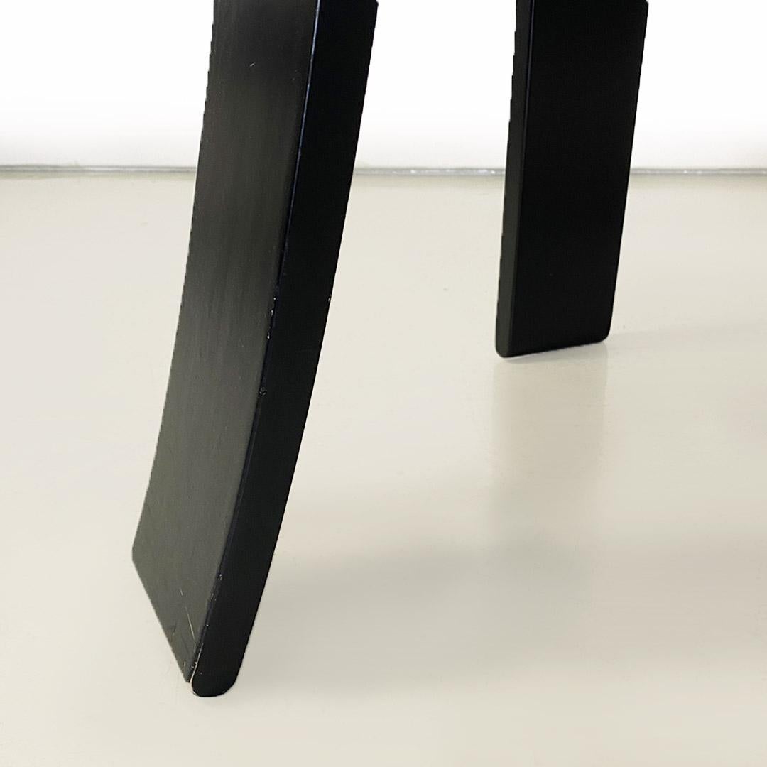 Italian Midcentury Black Wood Golem Chairs, Vico Magistretti, Carlo Poggi, 1968 For Sale 7