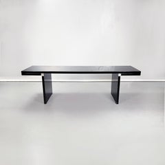 Italian Mid-Century Black Wood Orseolo Dining Table by Scarpa for Gavina, 1970s