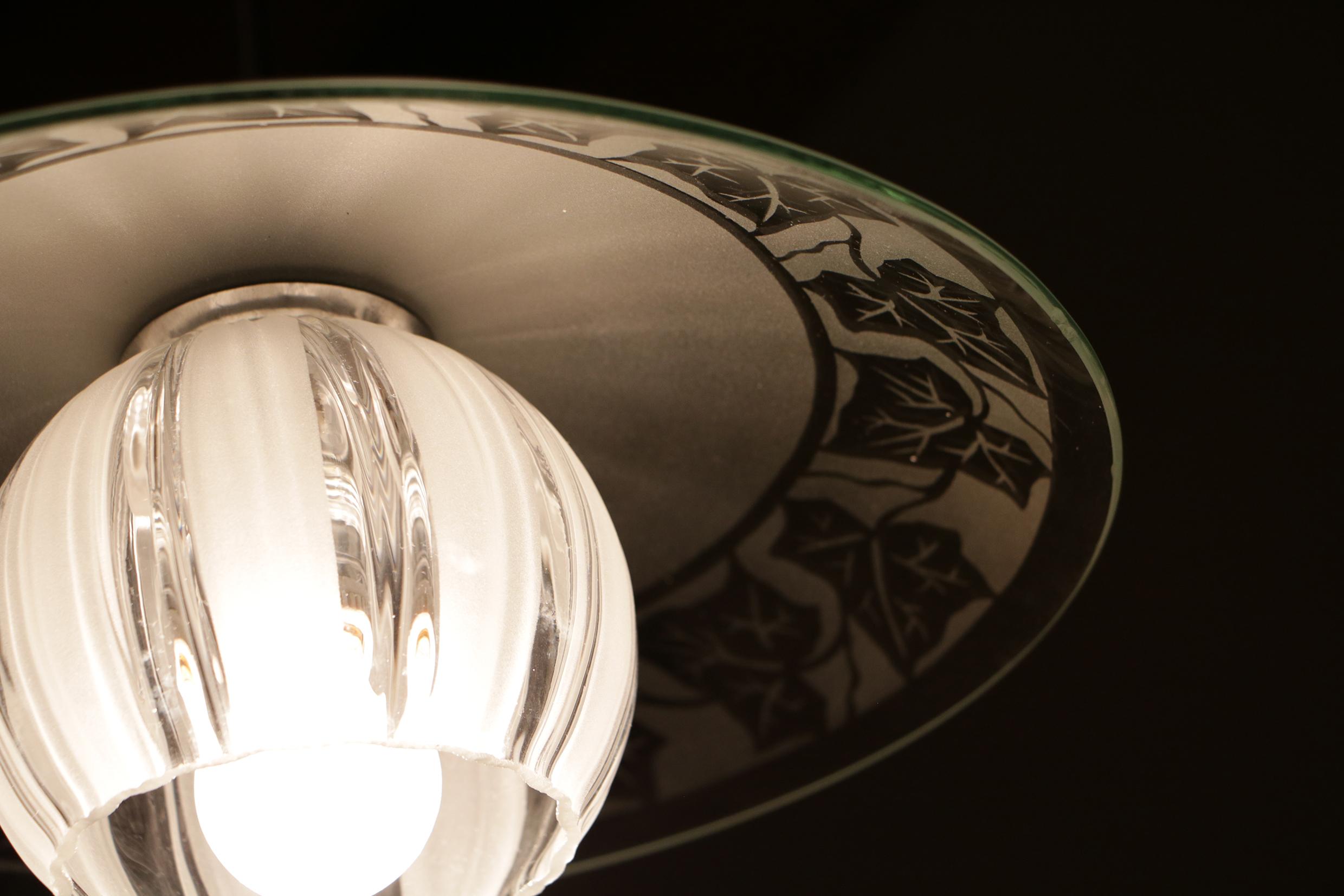 Italian Mid-Century Blown Glass Pendant Lamp Attributed to Stilnovo, 1950s For Sale 1